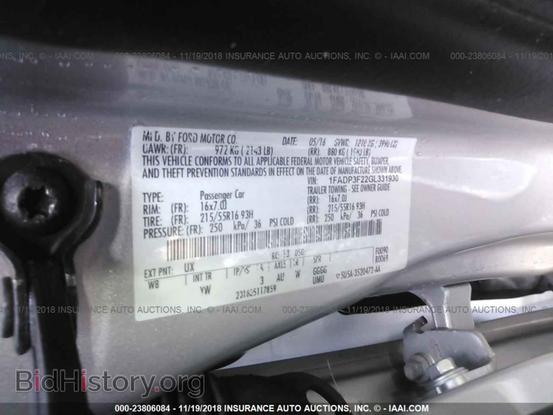 2016 FORD FOCUS - VIN: 1FADP3F22GL331930 - Фото 9