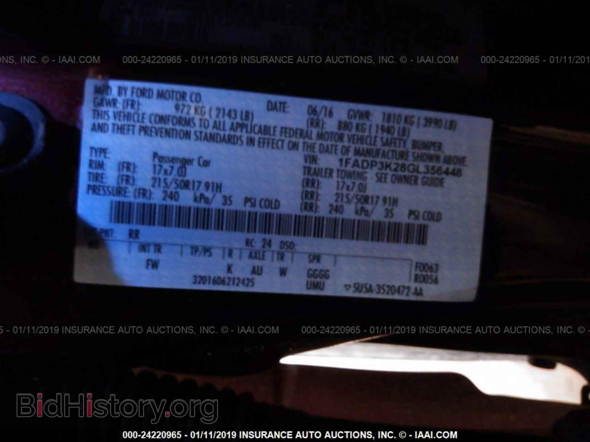 2016 FORD FOCUS - VIN: 1FADP3K28GL356448 - Фото 9