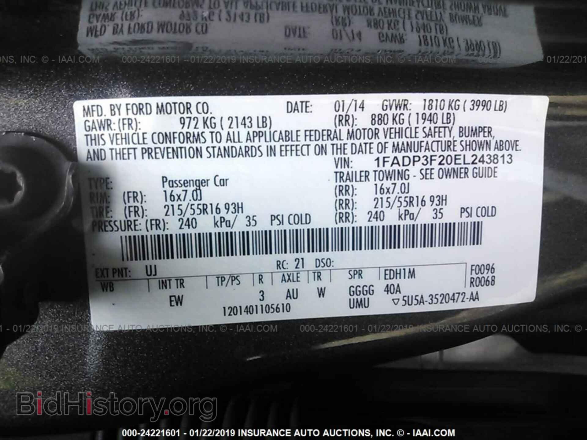 2014 FORD FOCUS - VIN: 1FADP3F20EL243813 - Photo 9