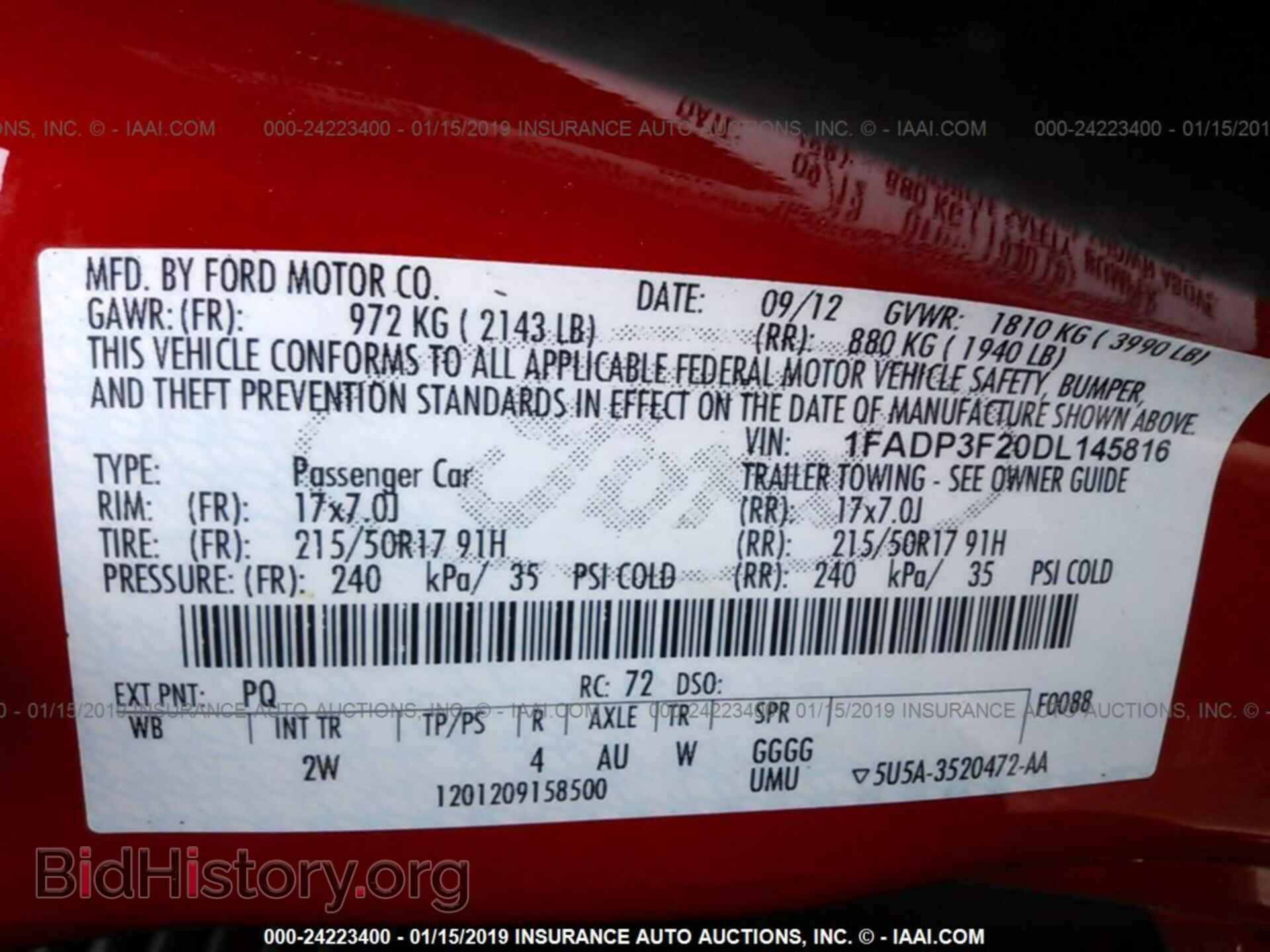 2013 FORD FOCUS - VIN: 1FADP3F20DL145816 - Photo 9