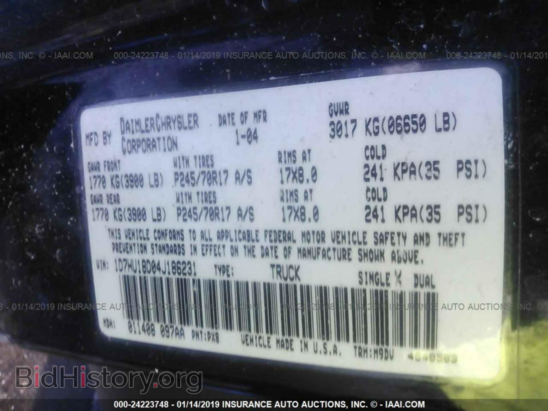 2004 DODGE RAM 1500 - VIN: 1D7HU18D04J186231 - Photo 9