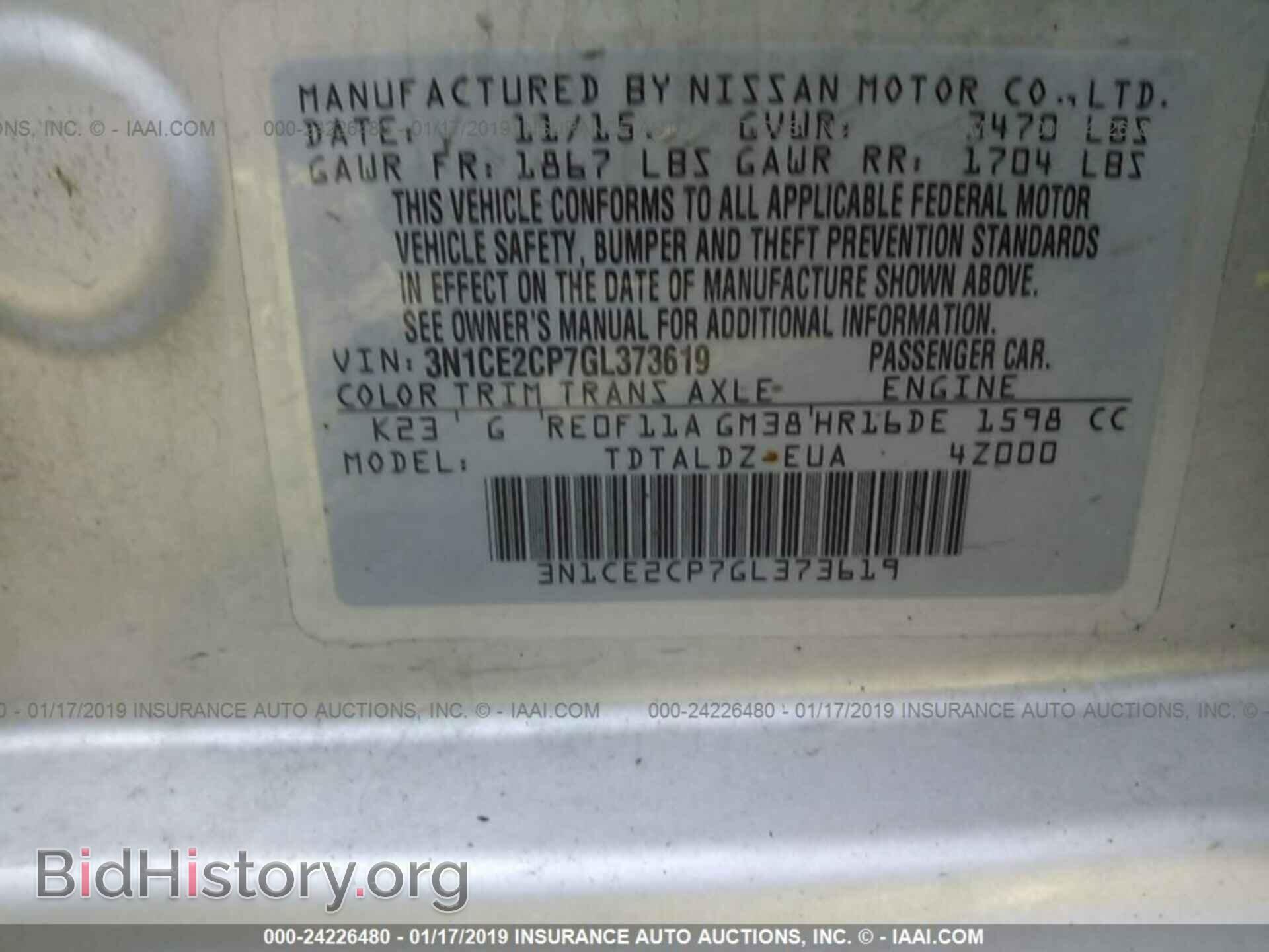 2016 NISSAN VERSA NOTE - VIN: 3N1CE2CP7GL373619 - Photo 9