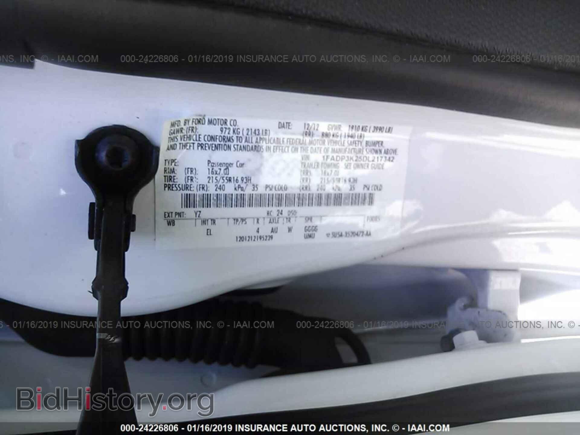 2013 FORD FOCUS - VIN: 1FADP3K25DL217342 - Фото 9