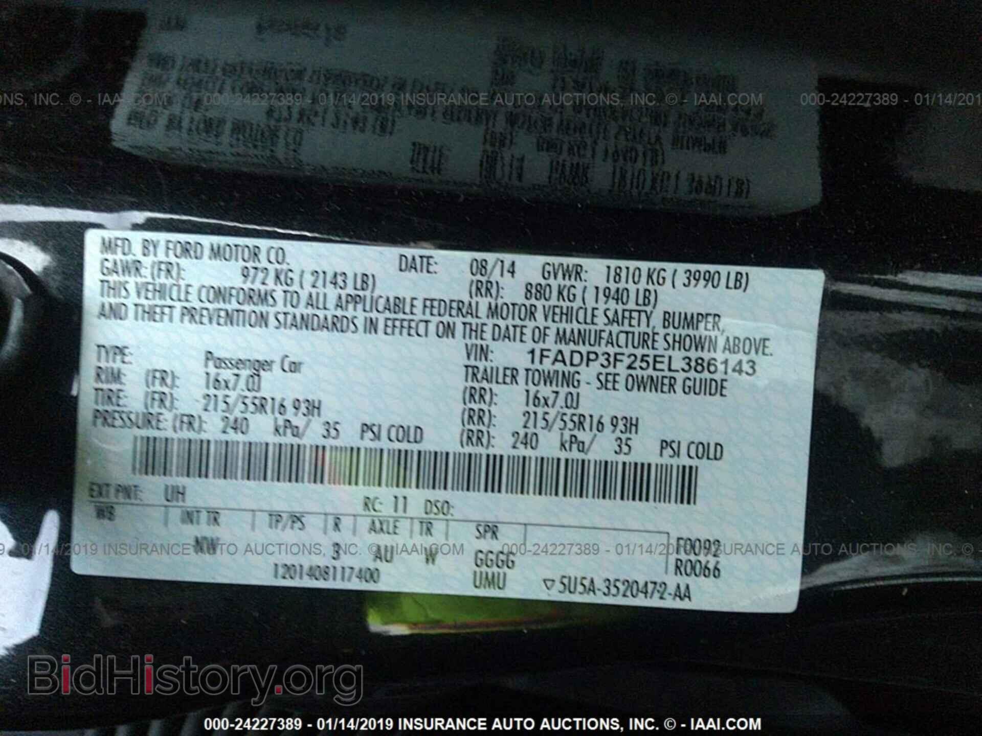 2014 FORD FOCUS - VIN: 1FADP3F25EL386143 - Photo 9