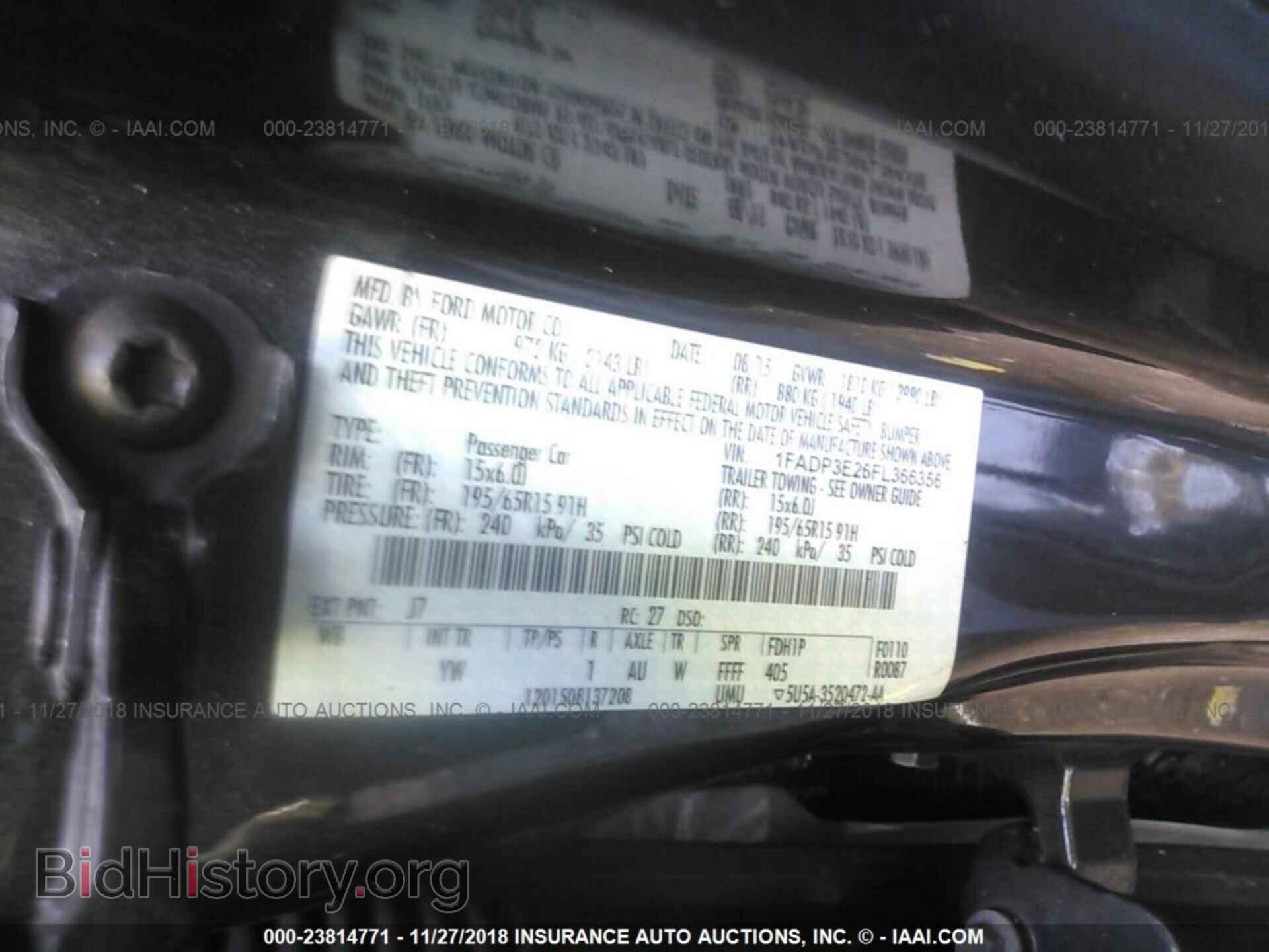 2015 FORD FOCUS - VIN: 1FADP3E26FL366356 - Фото 9