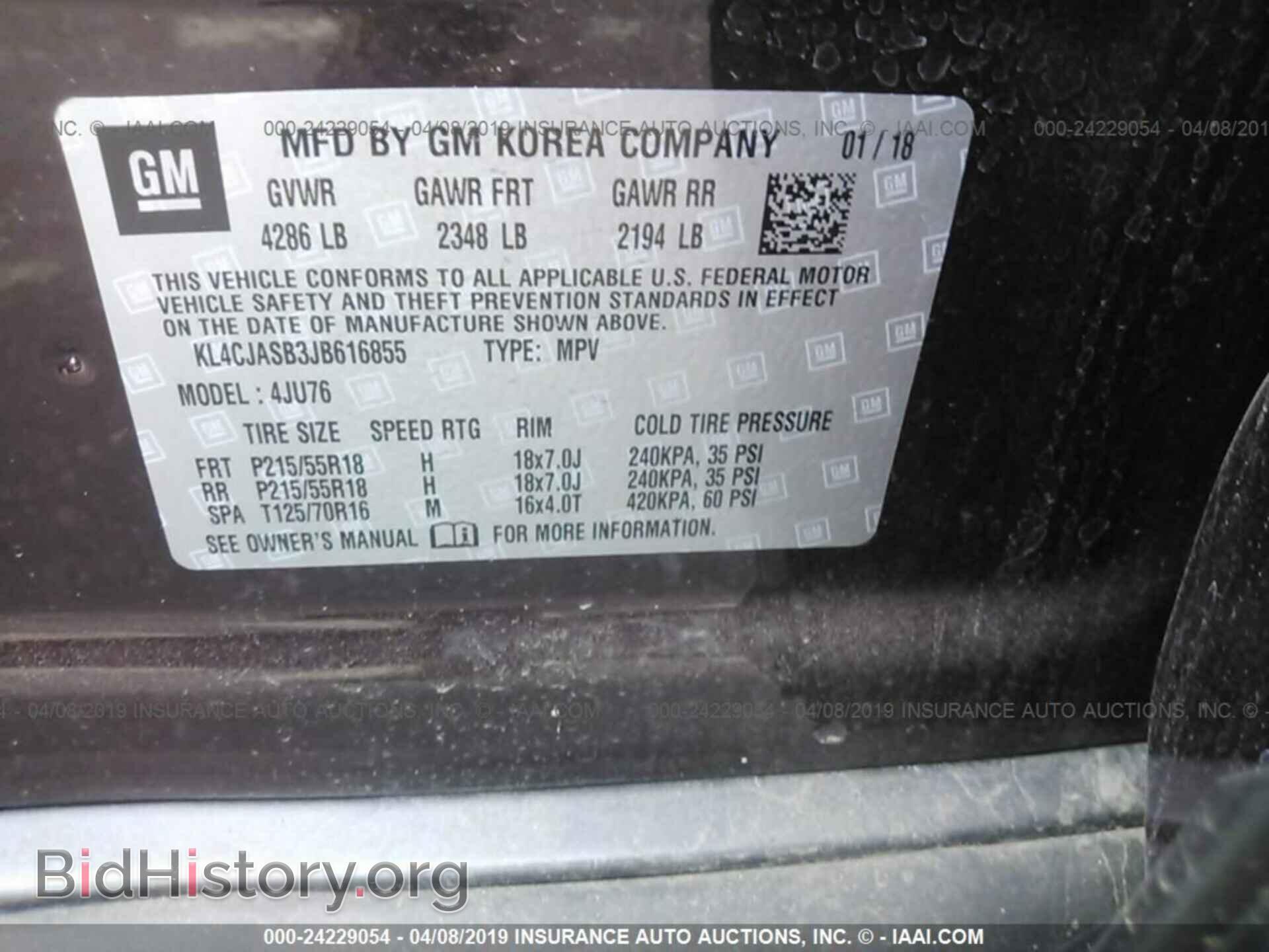 2018 BUICK ENCORE - VIN: KL4CJASB3JB616855 - Photo 9