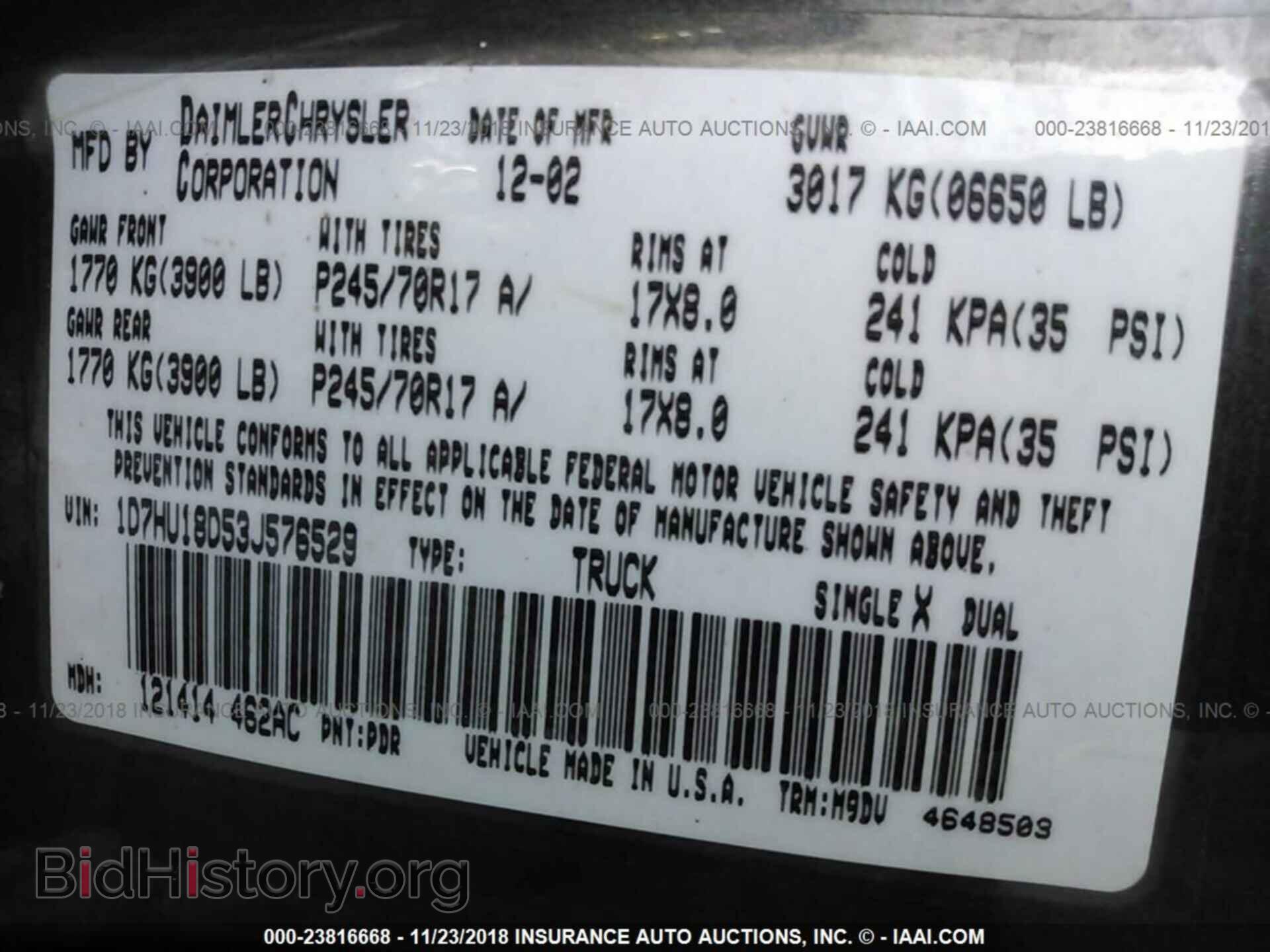 2003 DODGE RAM 1500 - VIN: 1D7HU18D53J576529 - Photo 9