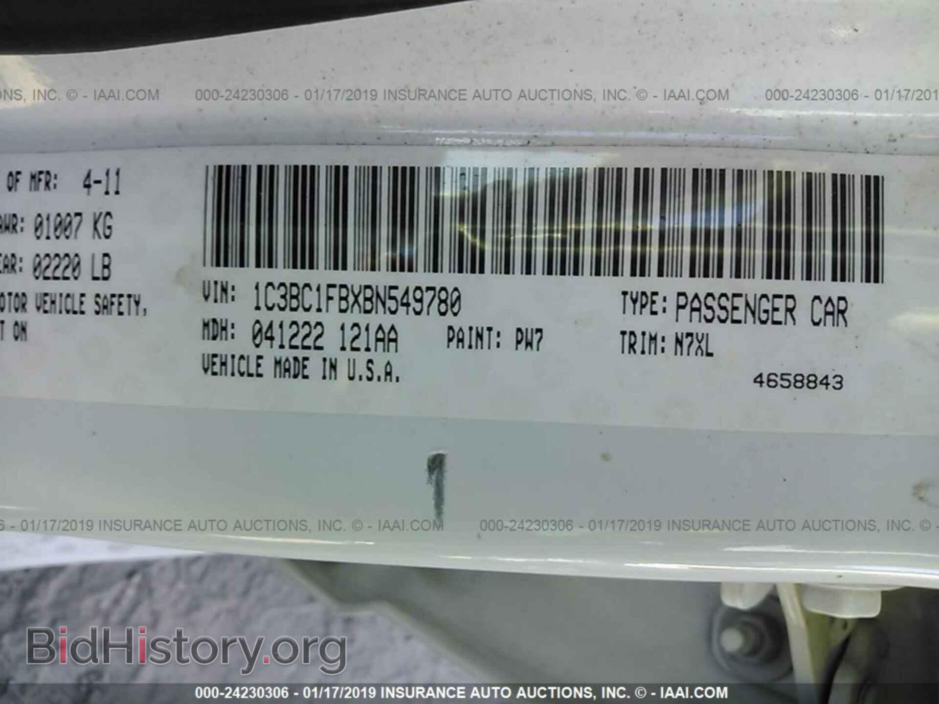 2011 CHRYSLER 200 - VIN: 1C3BC1FBXBN549780 - Photo 9