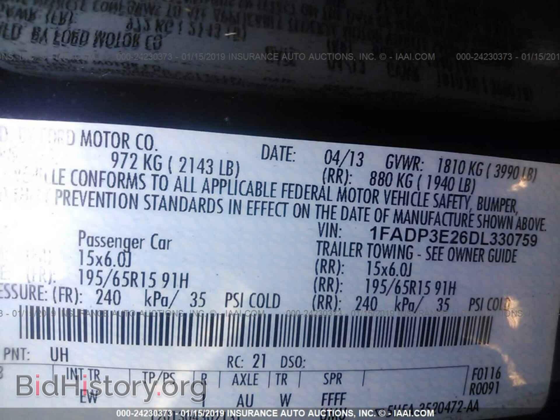 2013 FORD FOCUS - VIN: 1FADP3E26DL330759 - Фото 9