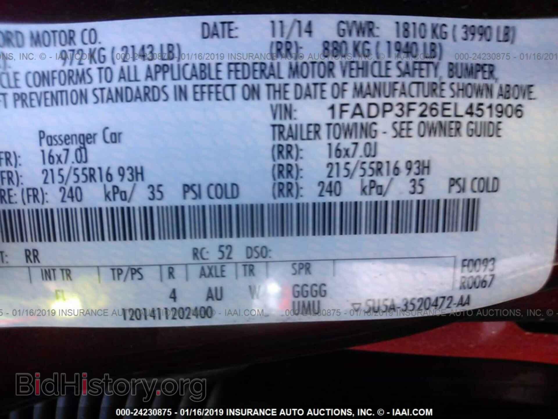 2014 FORD FOCUS - VIN: 1FADP3F26EL451906 - Photo 9