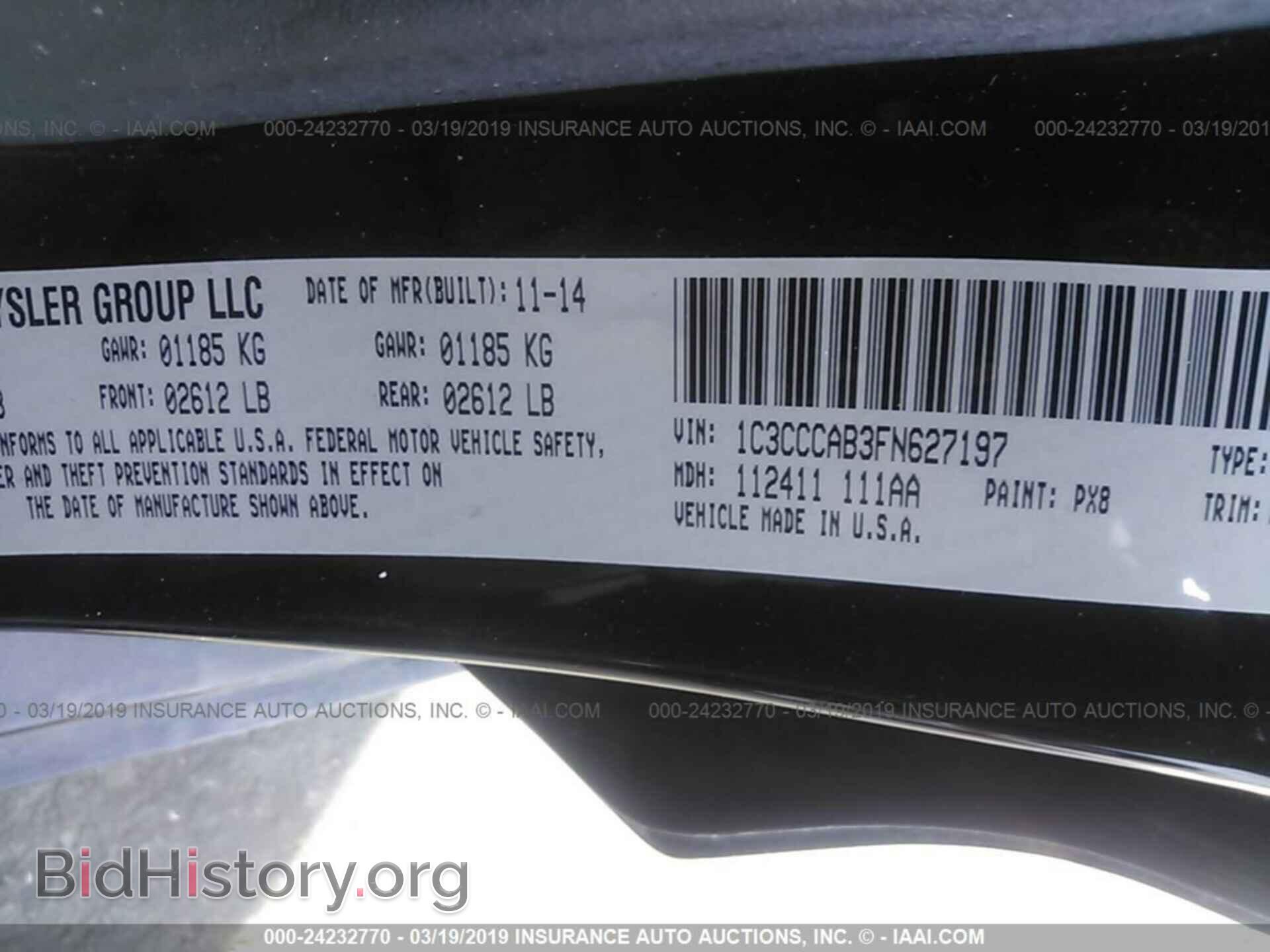2015 CHRYSLER 200 - VIN: 1C3CCCAB3FN627197 - Фото 9