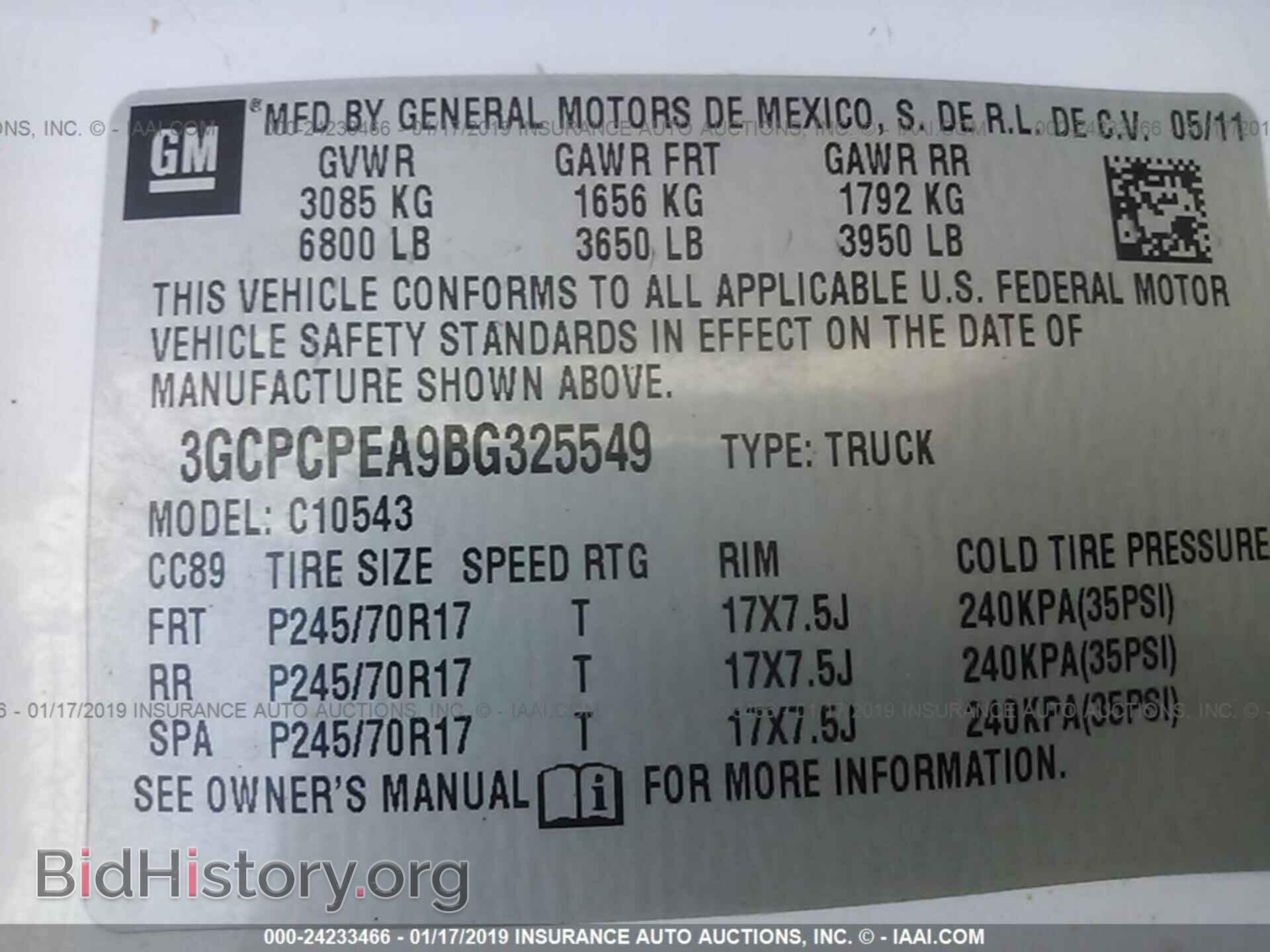2011 CHEVROLET SILVERADO - VIN: 3GCPCPEA9BG325549 - Photo 9