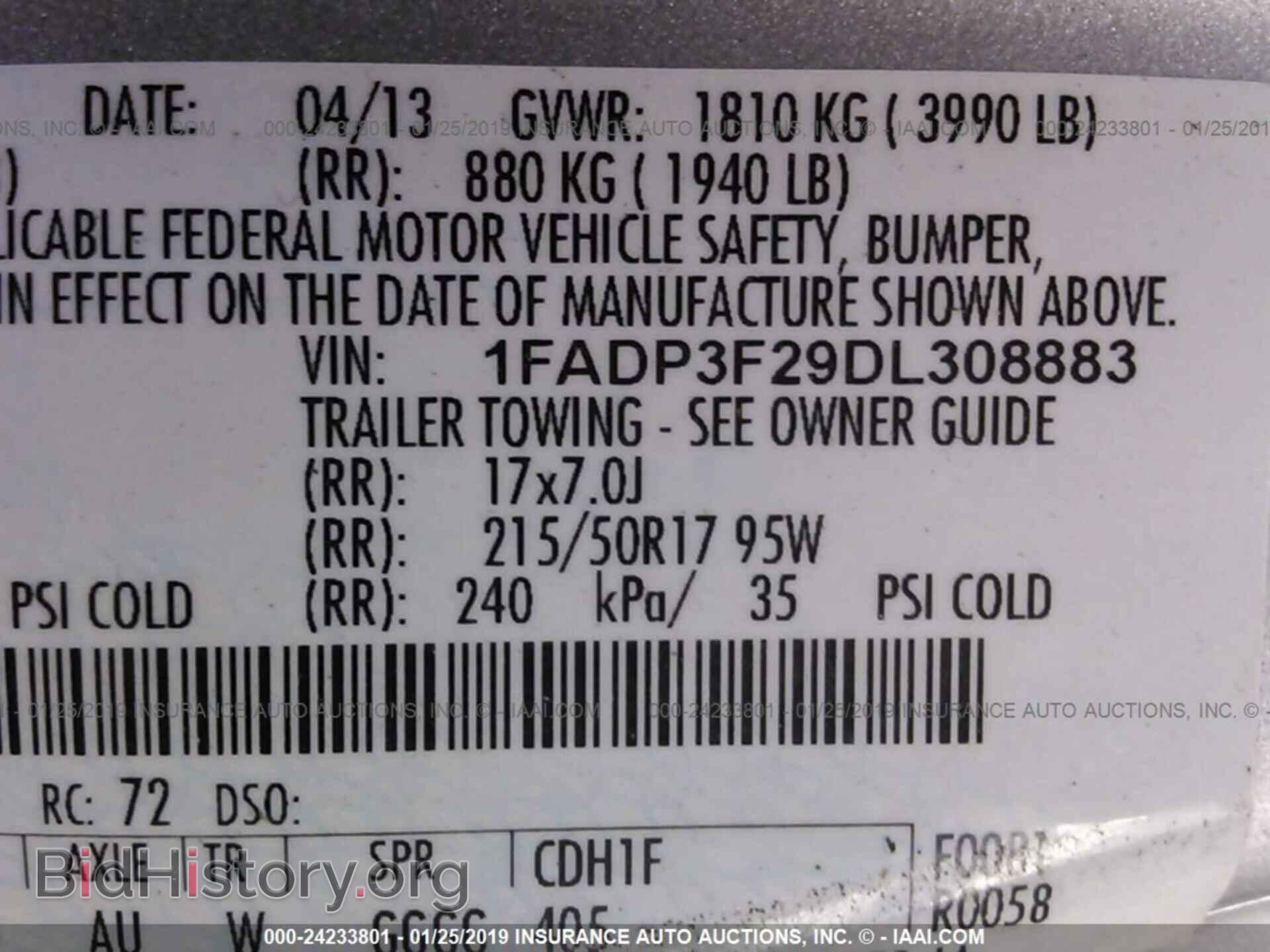 2013 FORD FOCUS - VIN: 1FADP3F29DL308883 - Photo 9