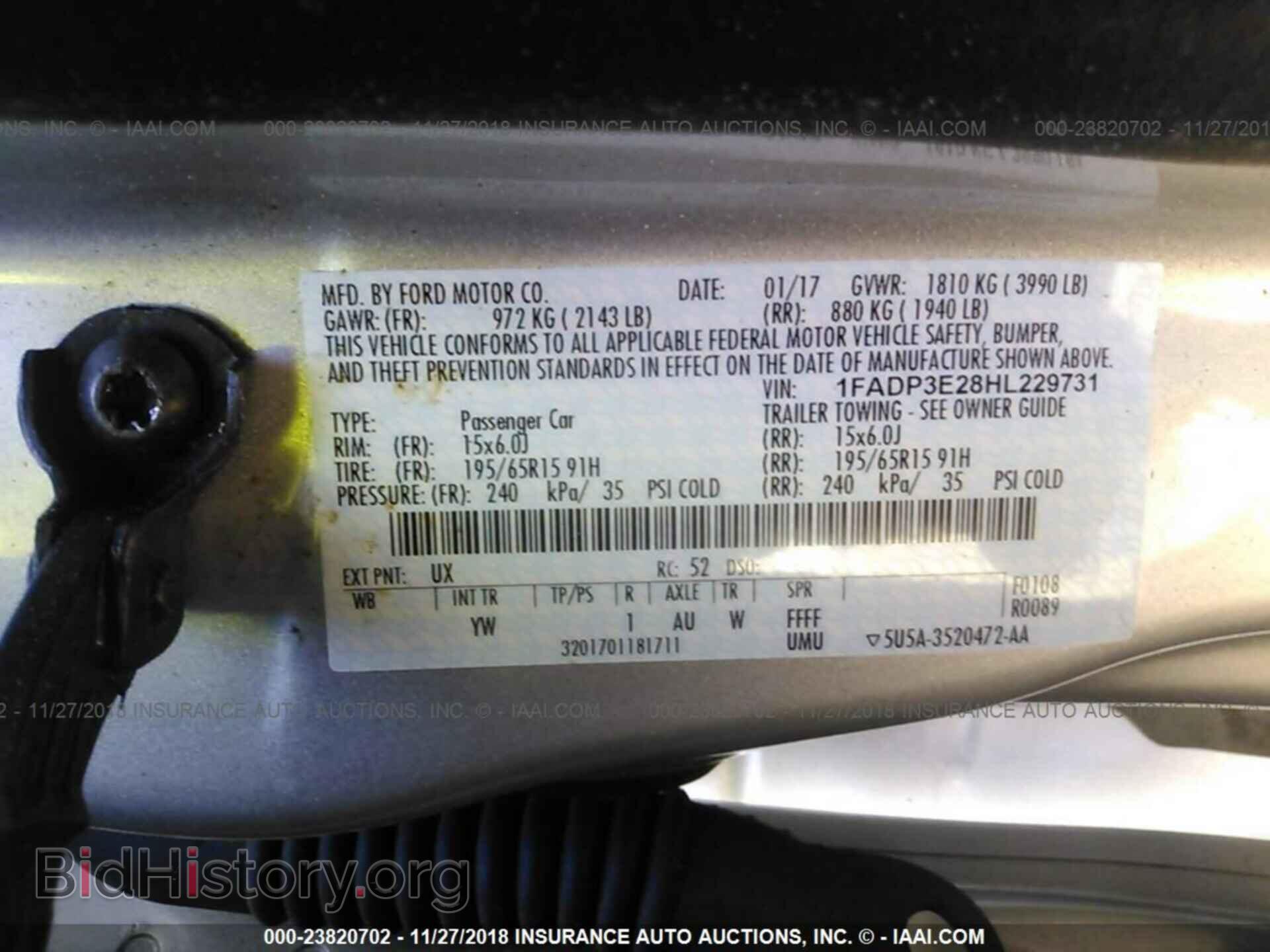2017 FORD FOCUS - VIN: 1FADP3E28HL229731 - Photo 9