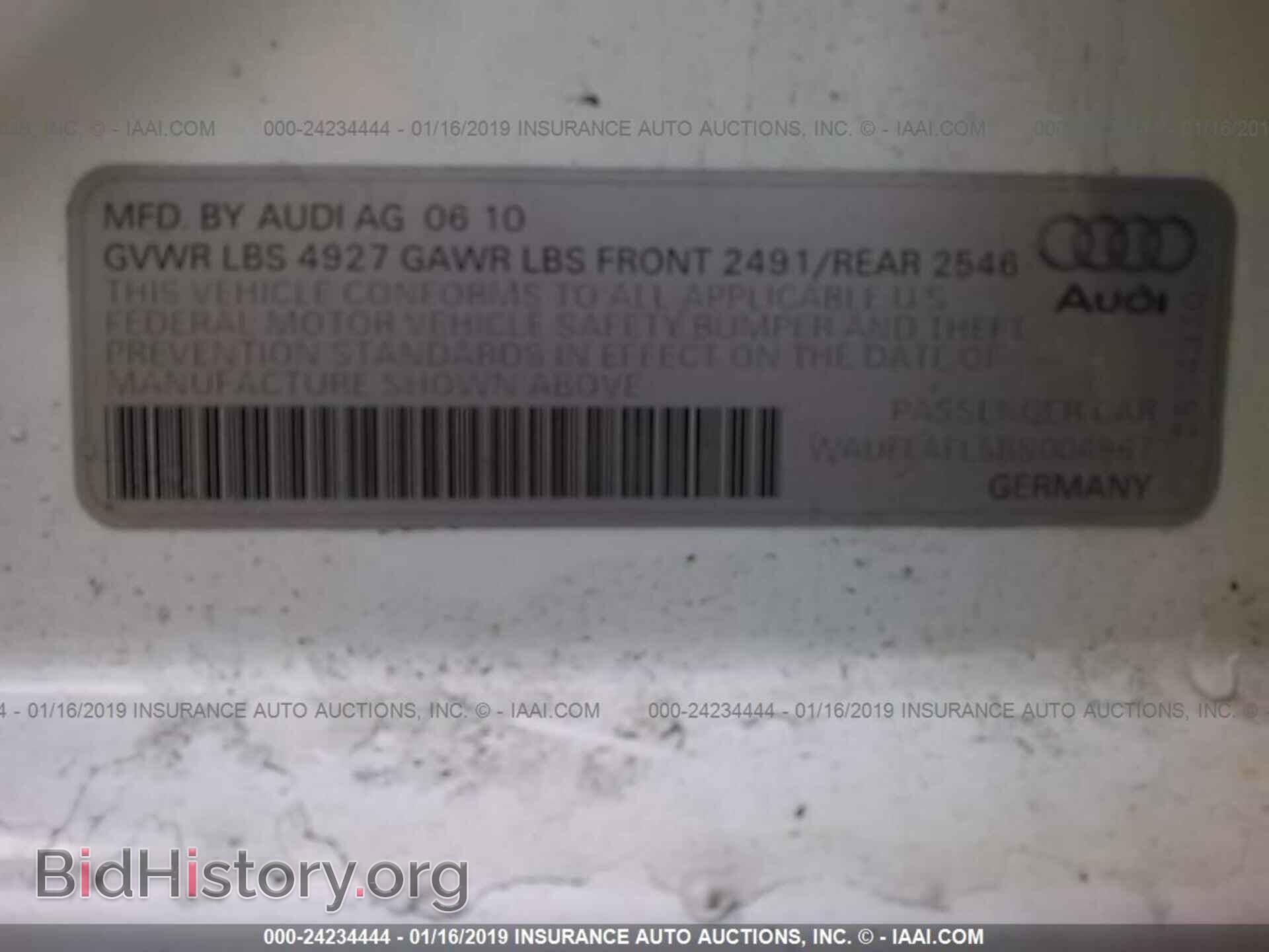 2011 AUDI A4 - VIN: WAUFFAFL5BN004967 - Фото 9