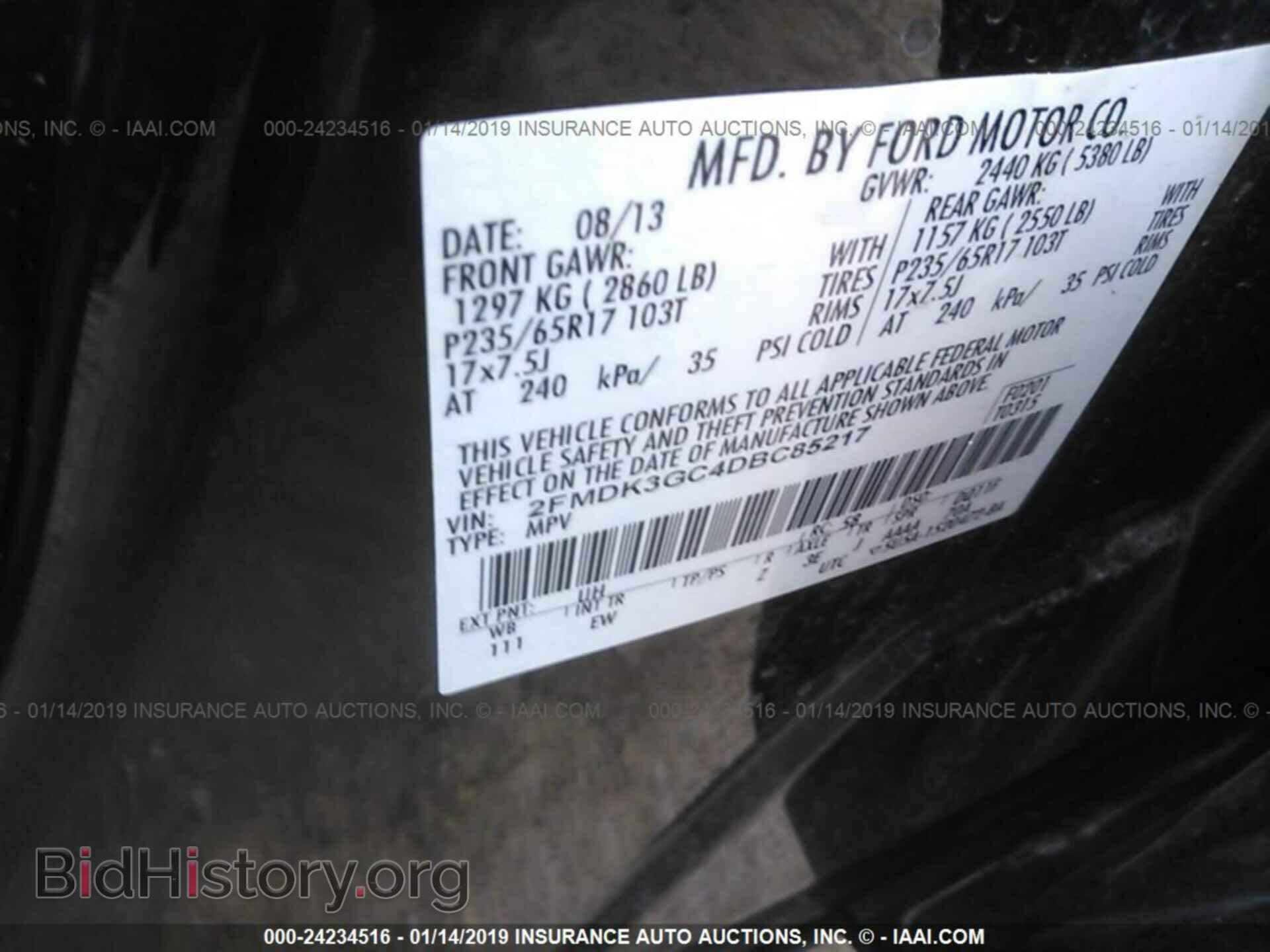 2013 FORD EDGE - VIN: 2FMDK3GC4DBC85217 - Photo 9