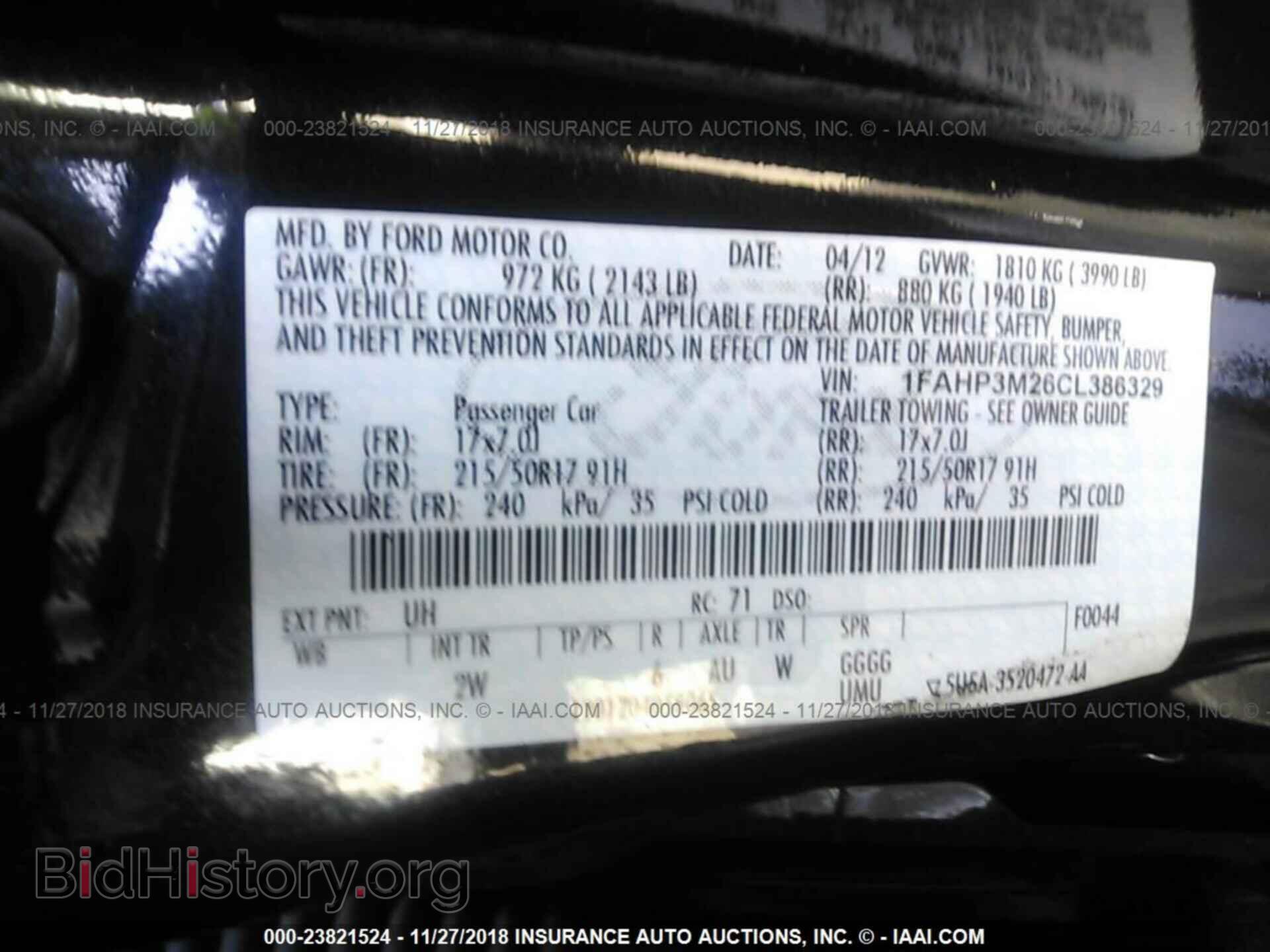 2012 FORD FOCUS - VIN: 1FAHP3M26CL386329 - Photo 9