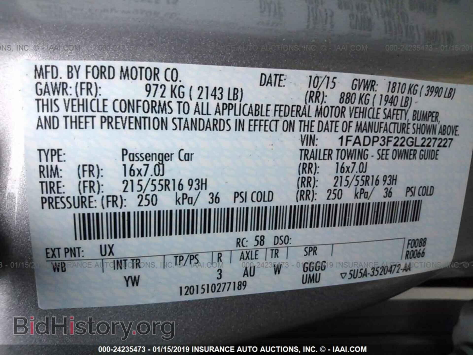2016 FORD FOCUS - VIN: 1FADP3F22GL227227 - Photo 9