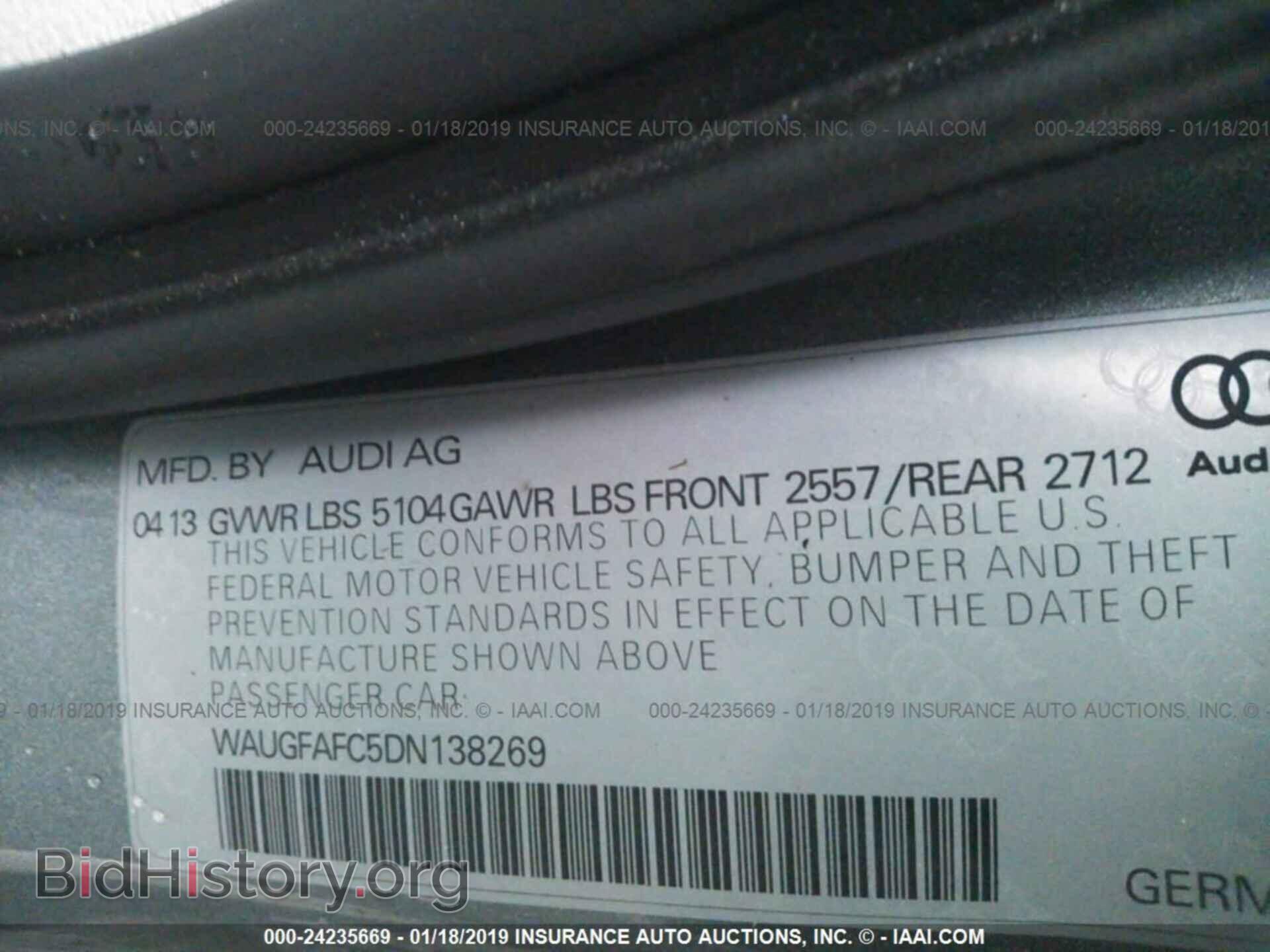 2013 AUDI A6 - VIN: WAUGFAFC5DN138269 - Photo 9