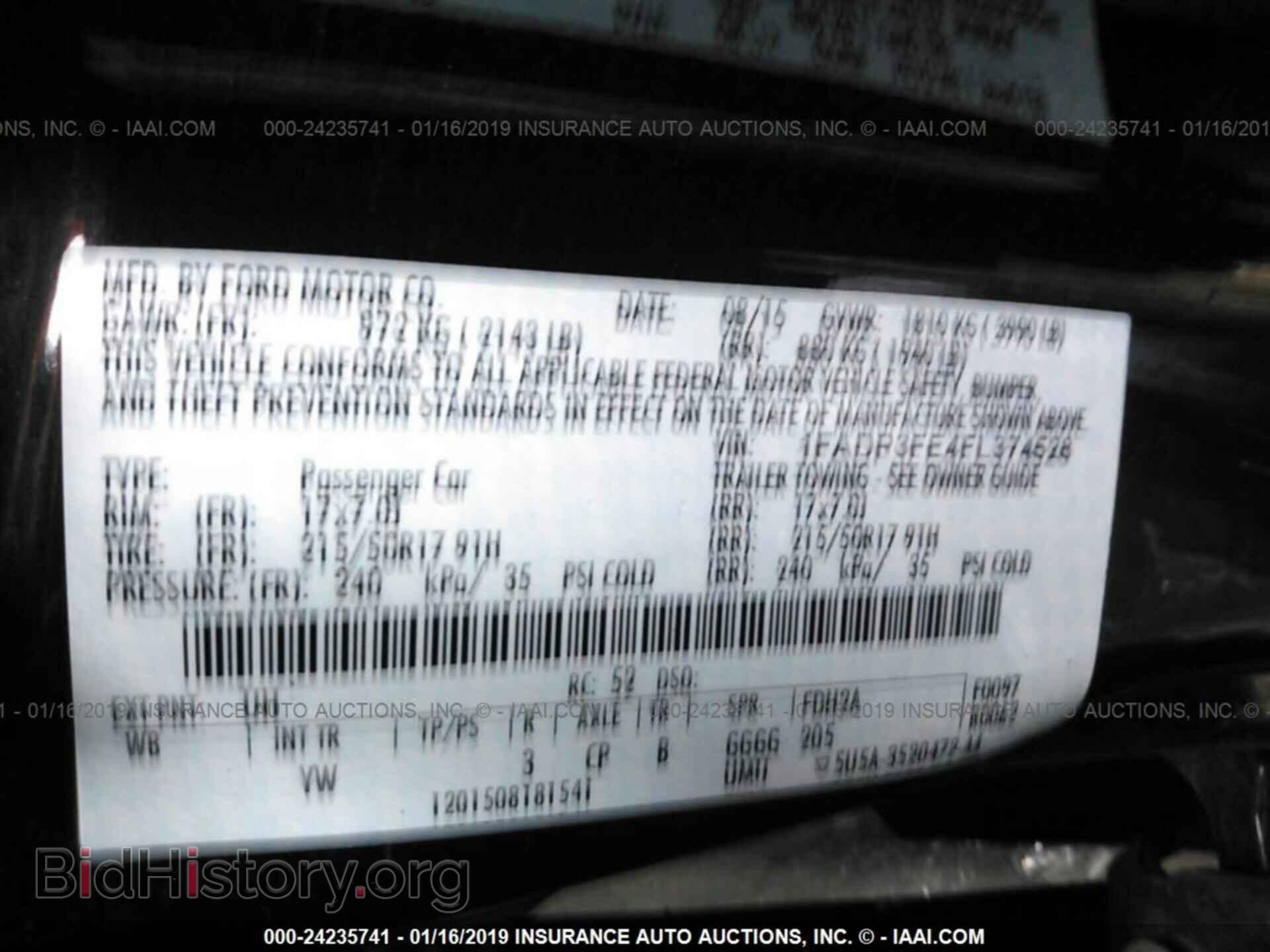 2015 FORD FOCUS - VIN: 1FADP3FE4FL374528 - Фото 9