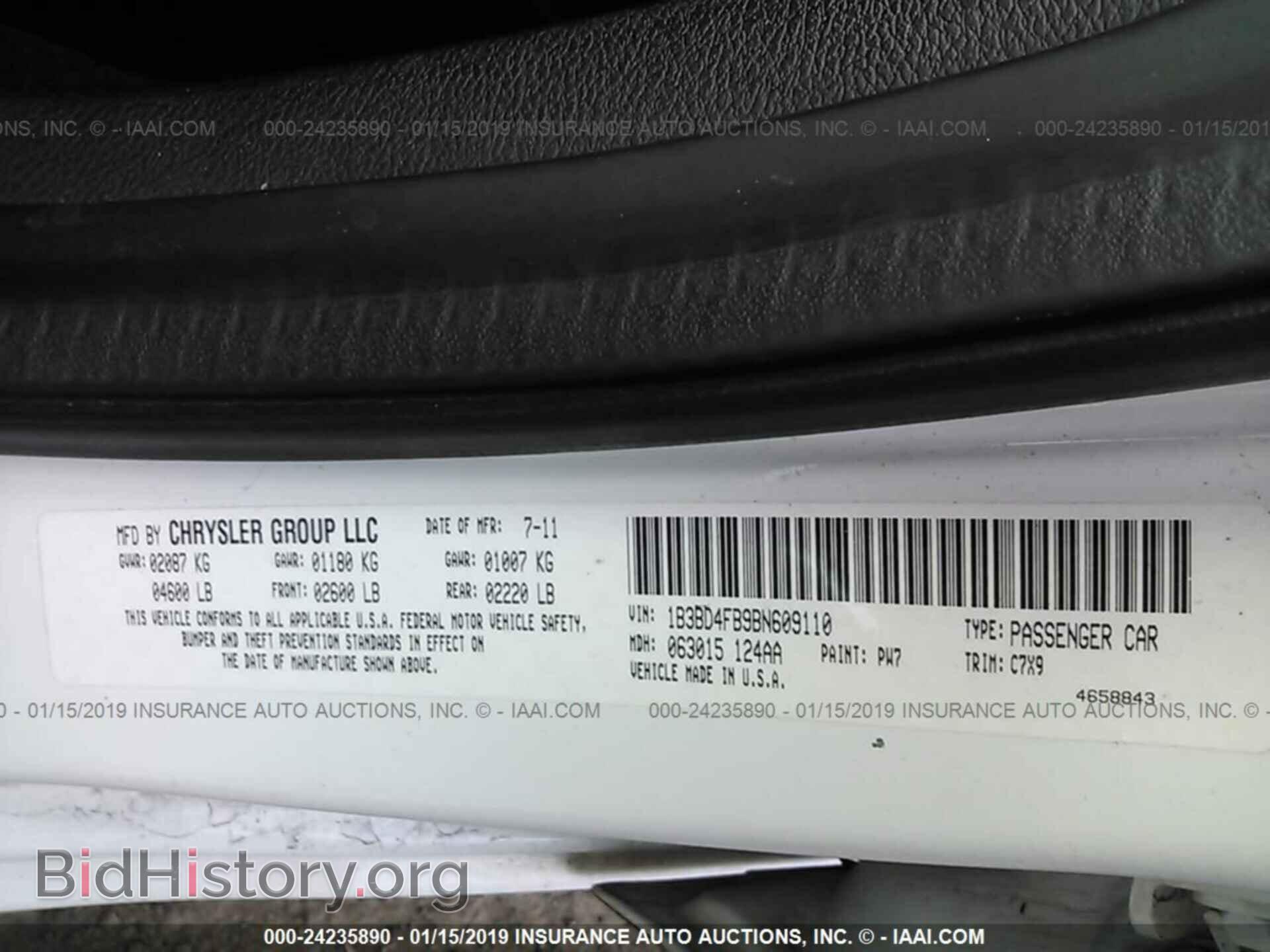 2011 DODGE AVENGER - VIN: 1B3BD4FB9BN609110 - Фото 9