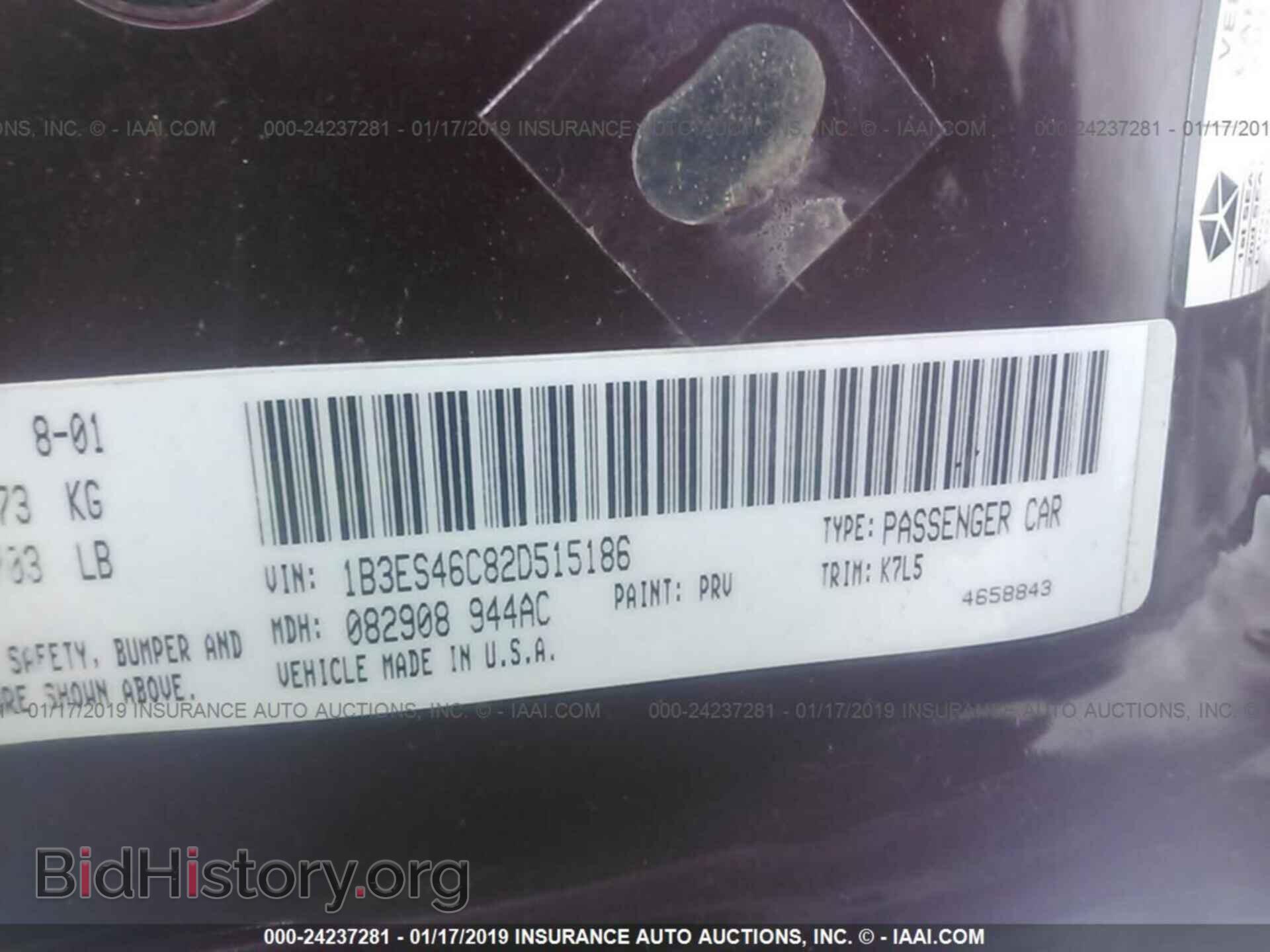 2002 DODGE NEON - VIN: 1B3ES46C82D515186 - Фото 9