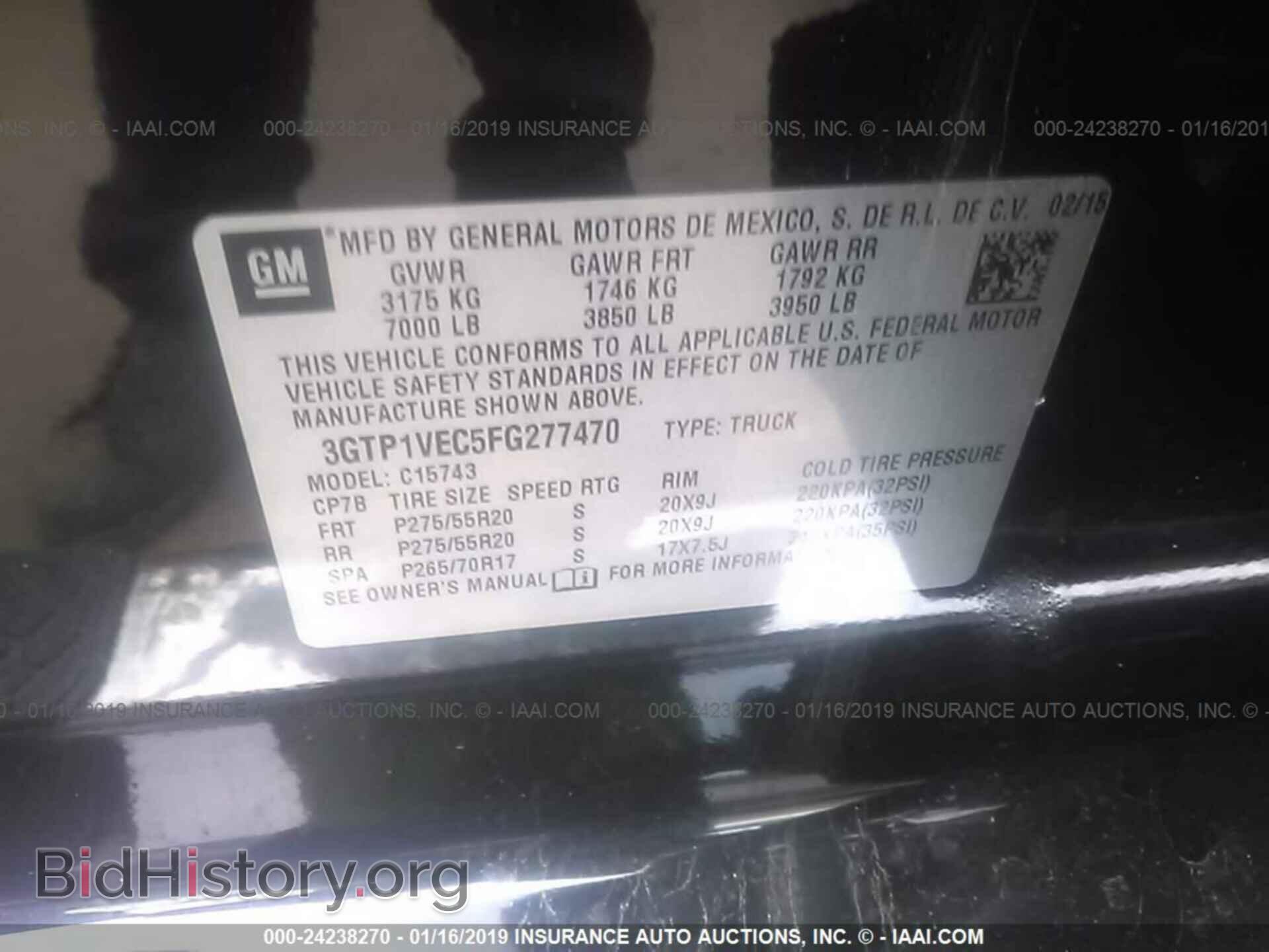 2015 GMC SIERRA - VIN: 3GTP1VEC5FG277470 - Фото 9