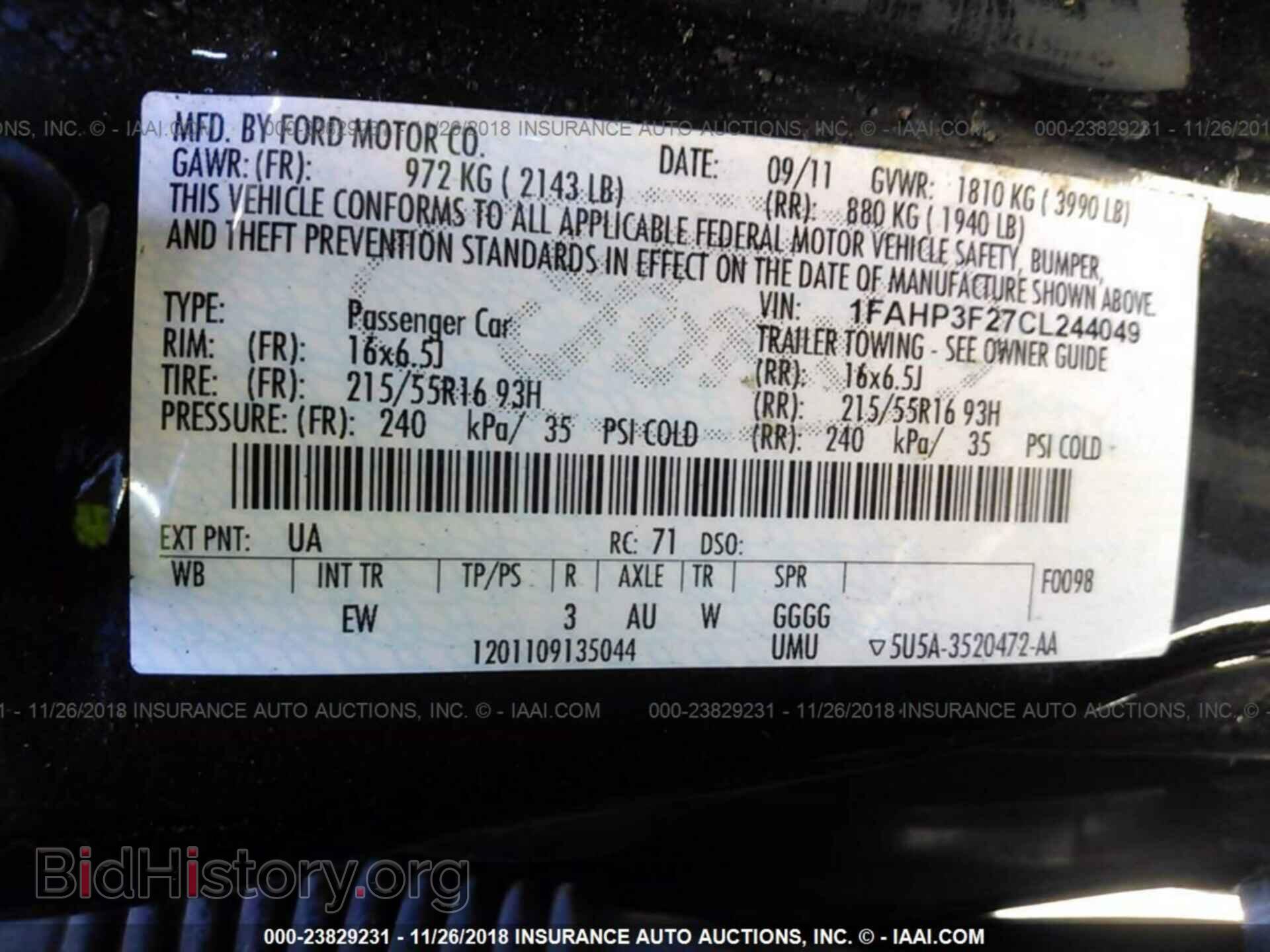 2012 FORD FOCUS - VIN: 1FAHP3F27CL244049 - Photo 9