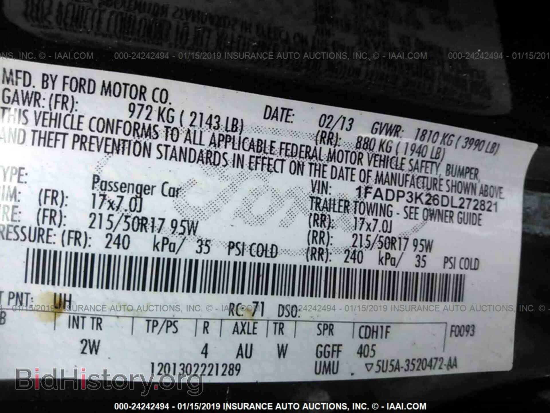 2013 FORD FOCUS - VIN: 1FADP3K26DL272821 - Photo 9