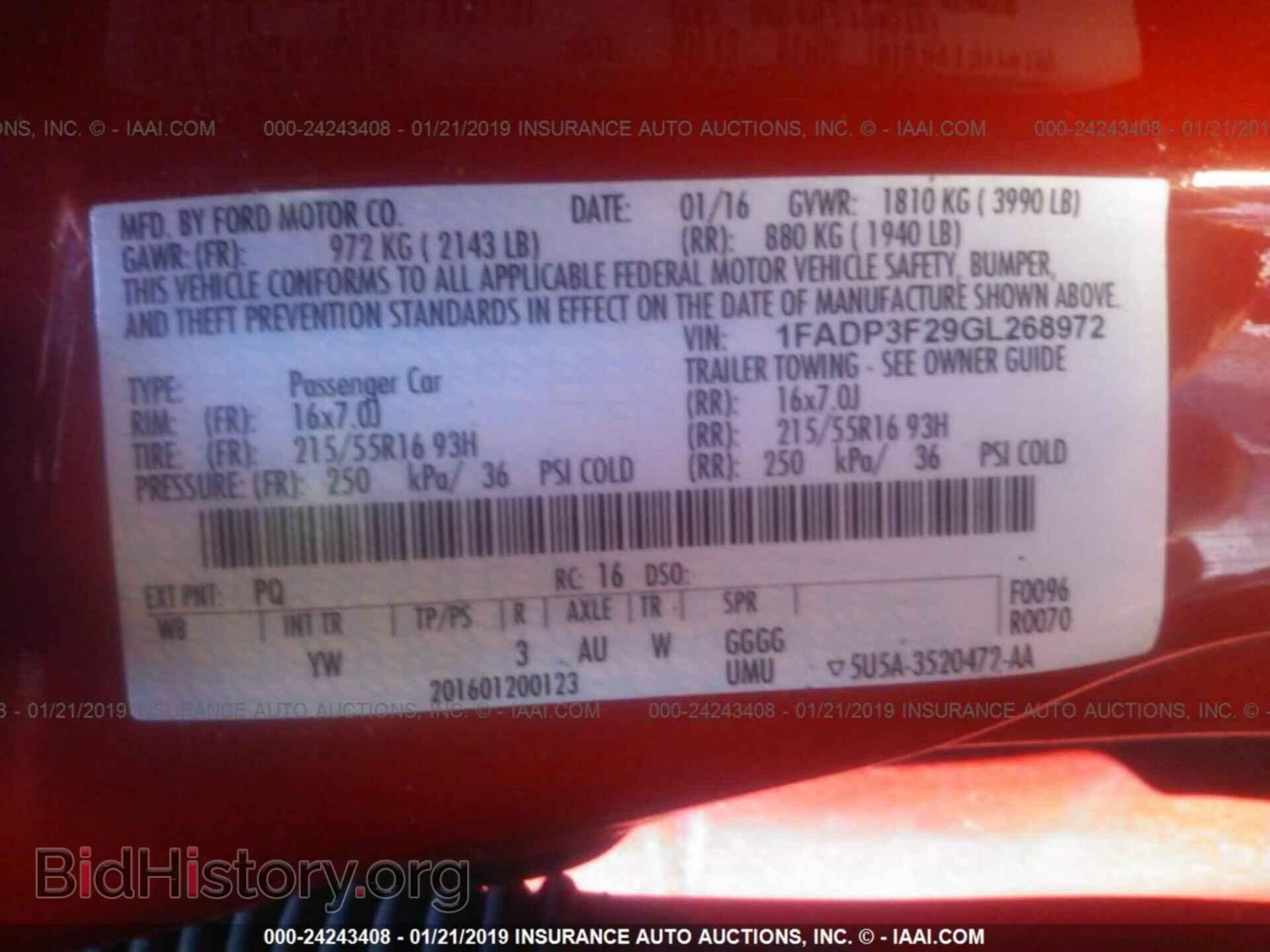 2016 FORD FOCUS - VIN: 1FADP3F29GL268972 - Photo 9