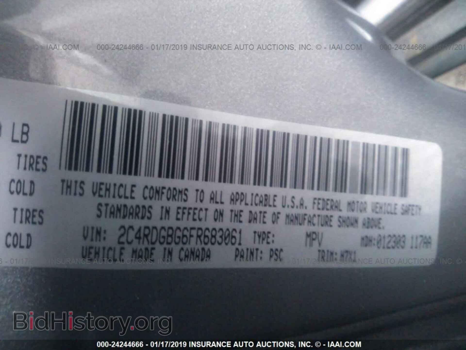 2015 DODGE GRAND CARAVAN - VIN: 2C4RDGBG6FR683061 - Фото 9