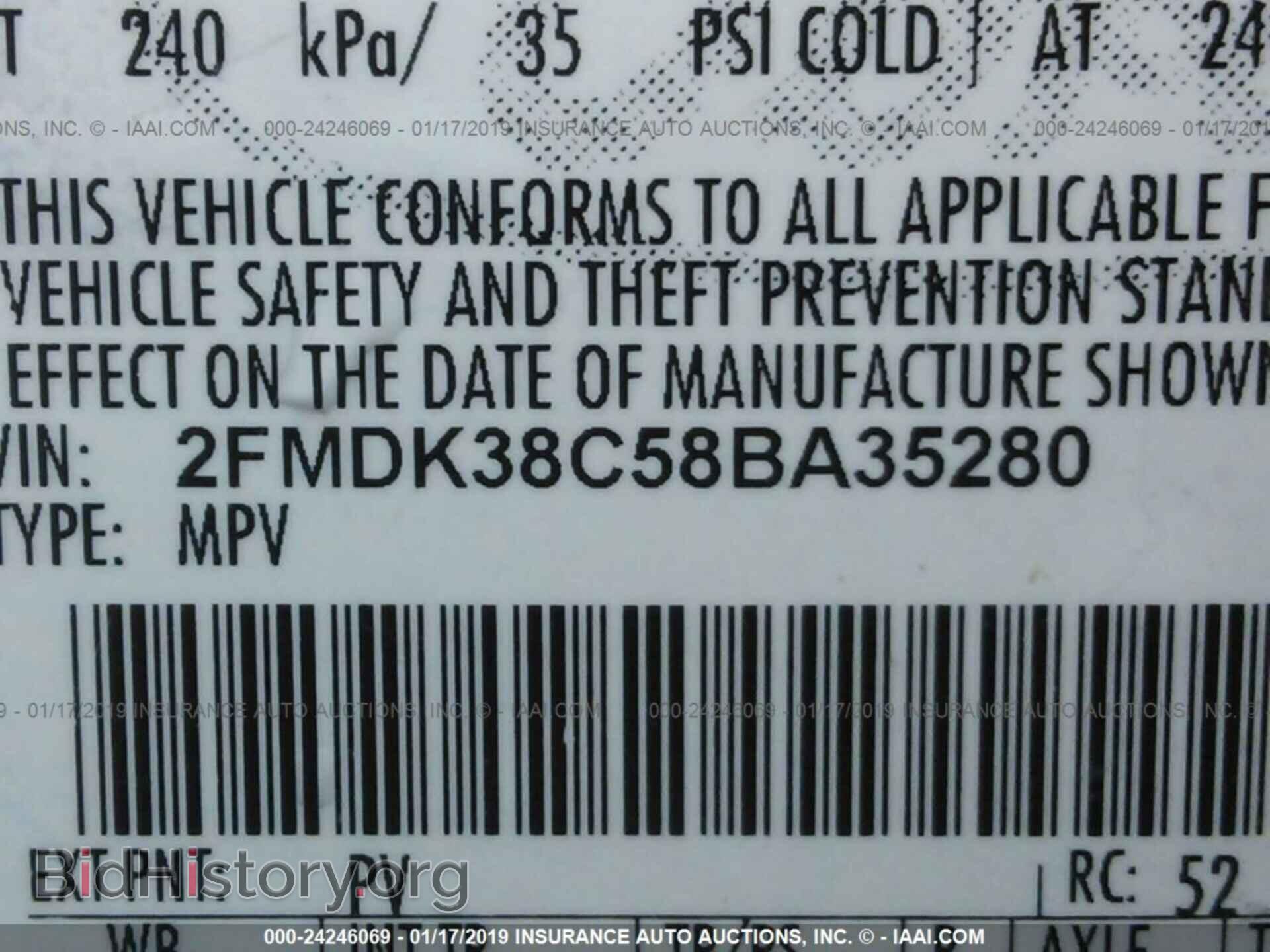 2008 FORD EDGE - VIN: 2FMDK38C58BA35280 - Фото 9