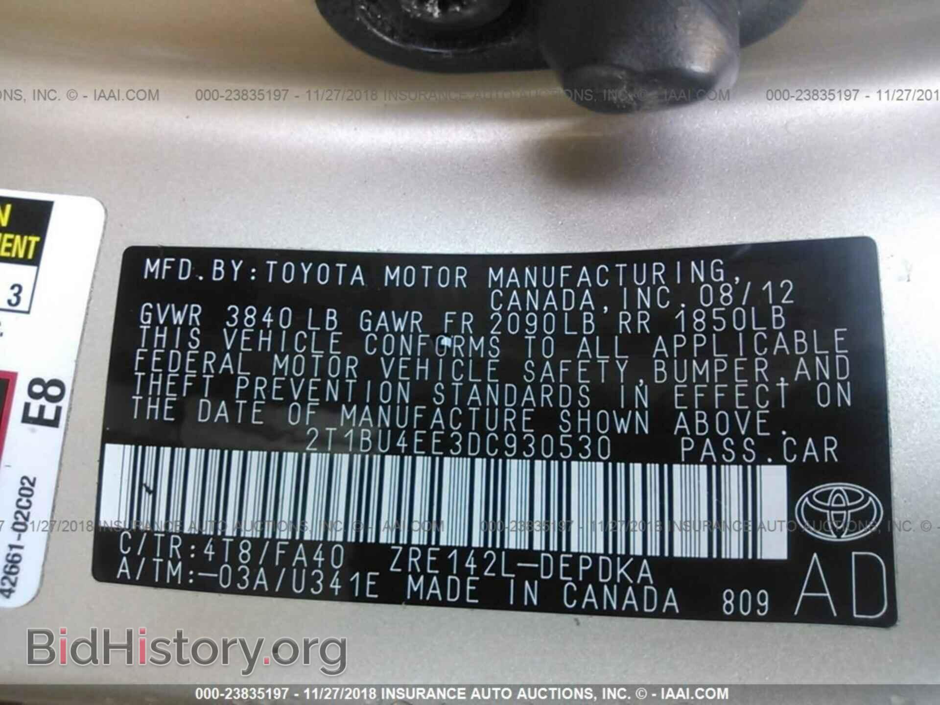 2013 TOYOTA COROLLA - VIN: 2T1BU4EE3DC930530 - Фото 9