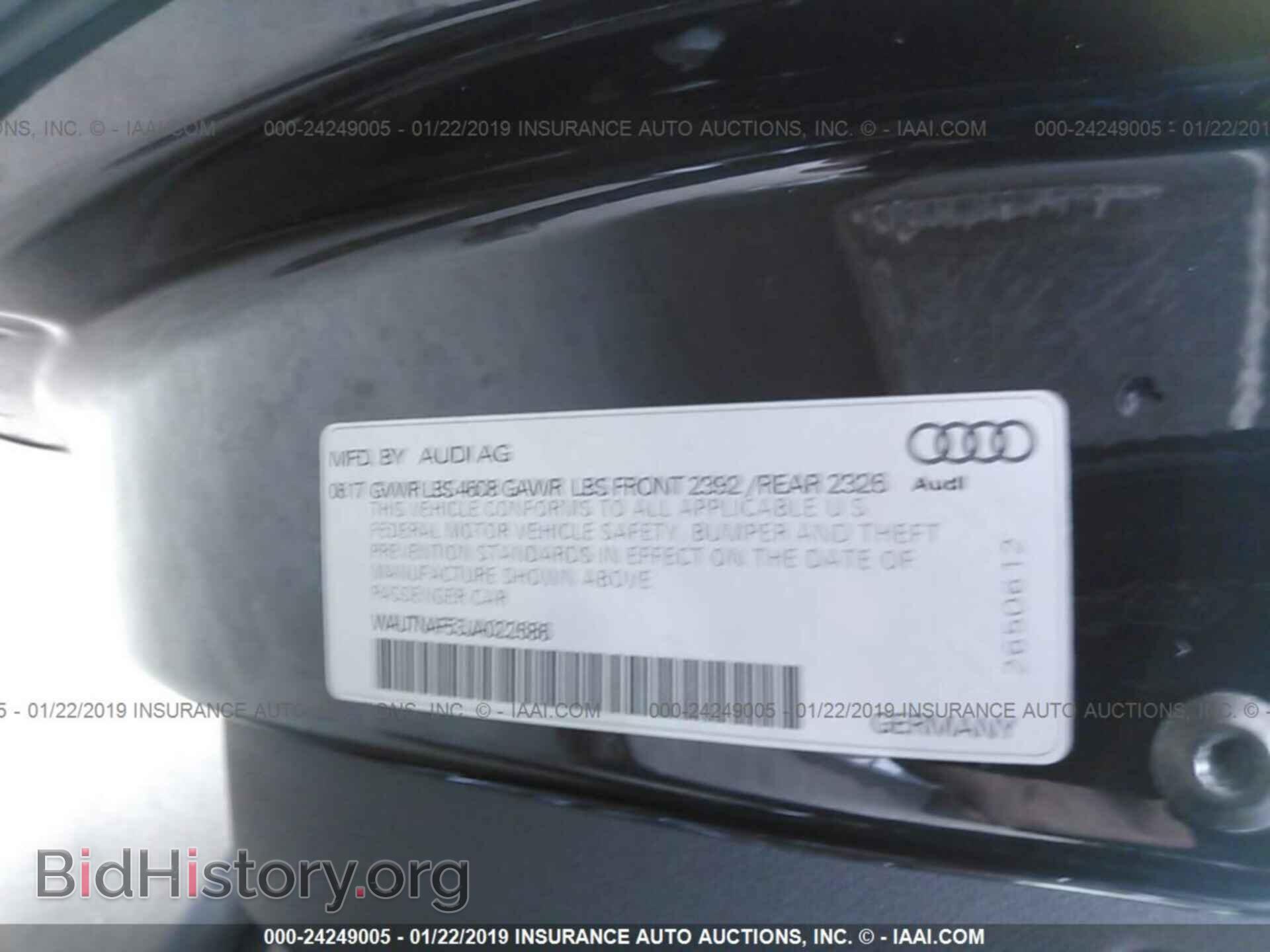 2018 AUDI A5 - VIN: WAUTNAF53JA022686 - Фото 9
