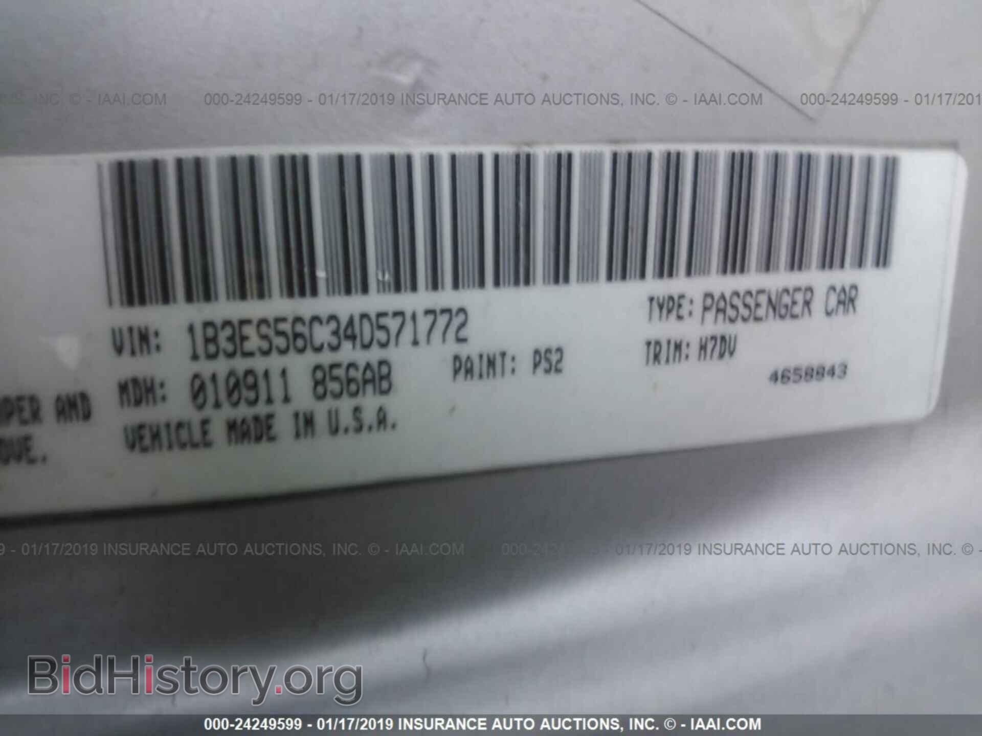 2004 DODGE NEON - VIN: 1B3ES56C34D571772 - Фото 9