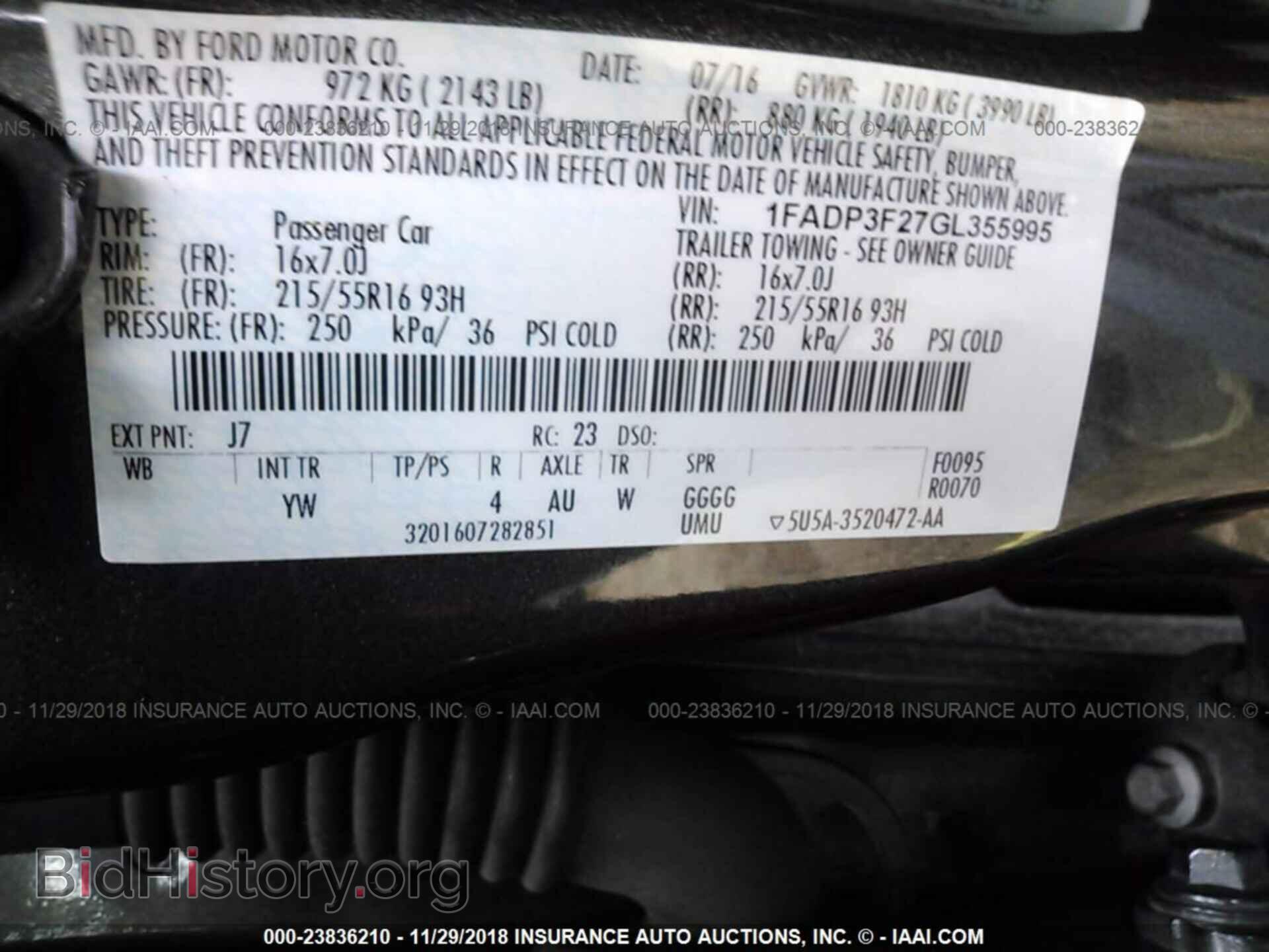 2016 FORD FOCUS - VIN: 1FADP3F27GL355995 - Photo 9