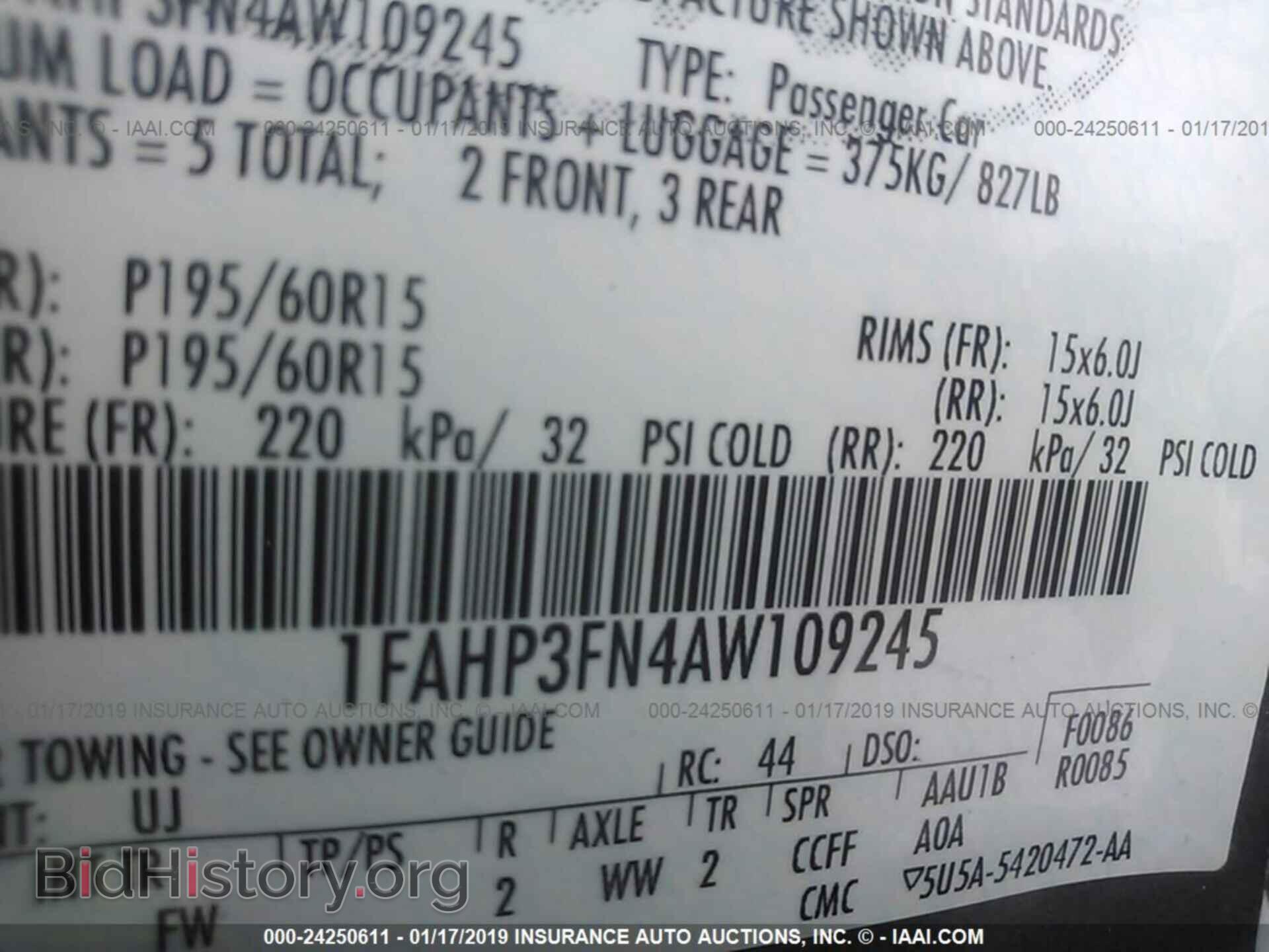 2010 FORD FOCUS - VIN: 1FAHP3FN4AW109245 - Фото 9