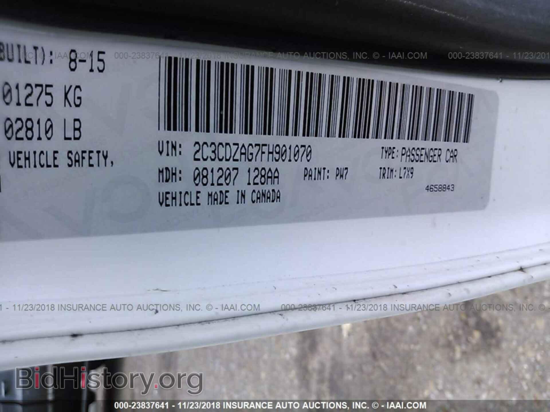 2015 DODGE CHALLENGER - VIN: 2C3CDZAG7FH901070 - Фото 9
