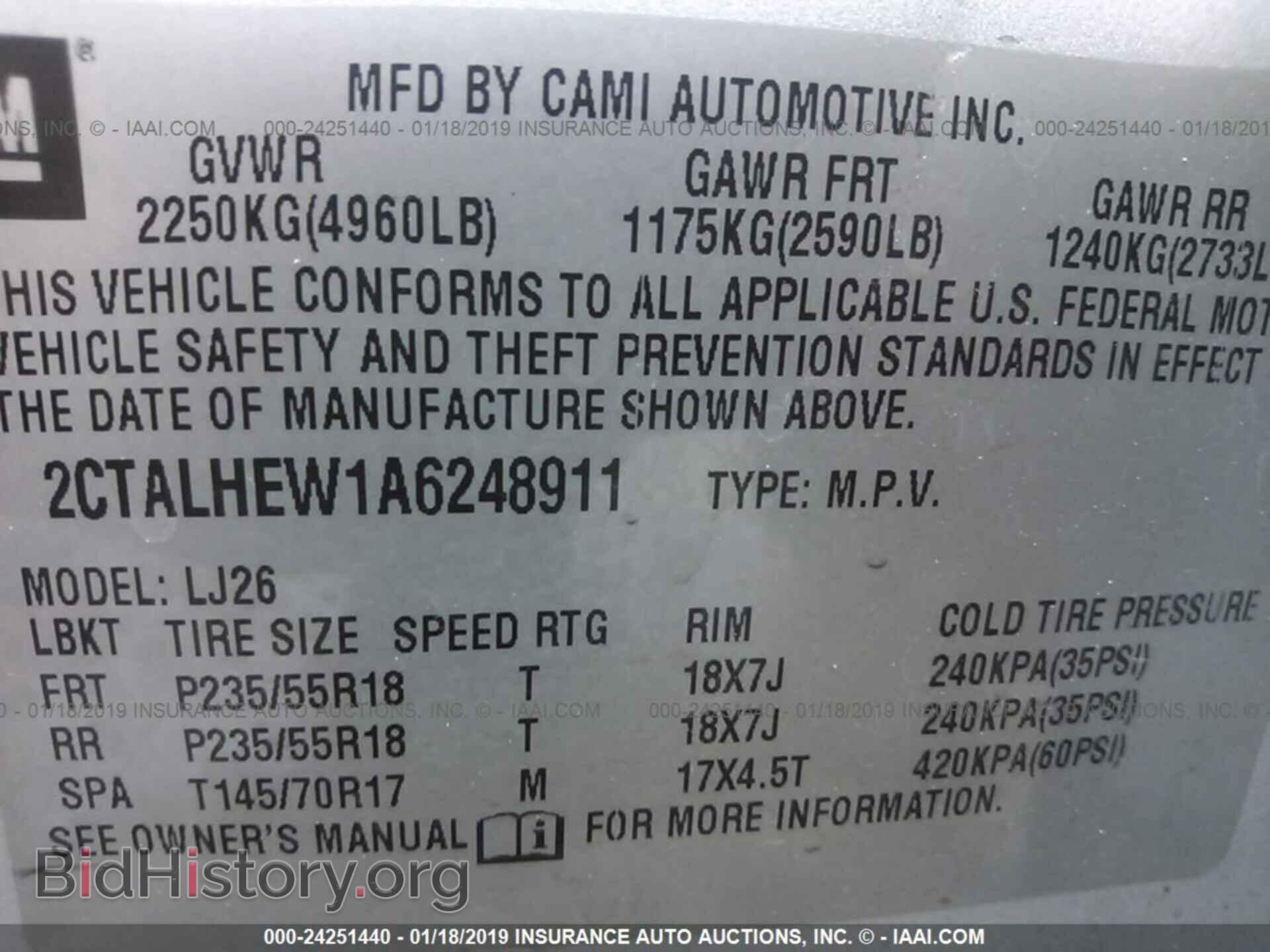 2010 GMC TERRAIN - VIN: 2CTALHEW1A6248911 - Photo 9