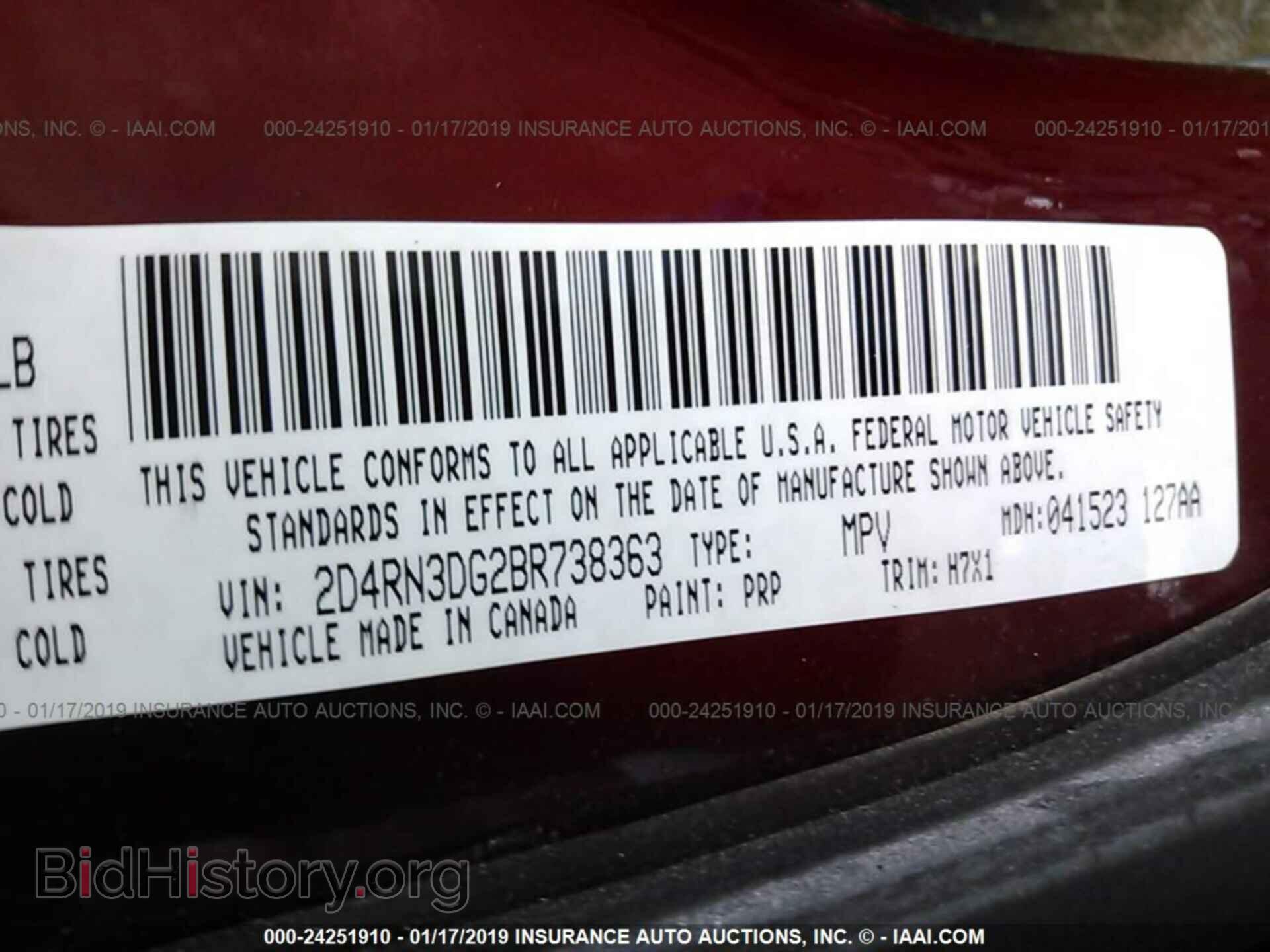 2011 DODGE GRAND CARAVAN - VIN: 2D4RN3DG2BR738363 - Photo 9