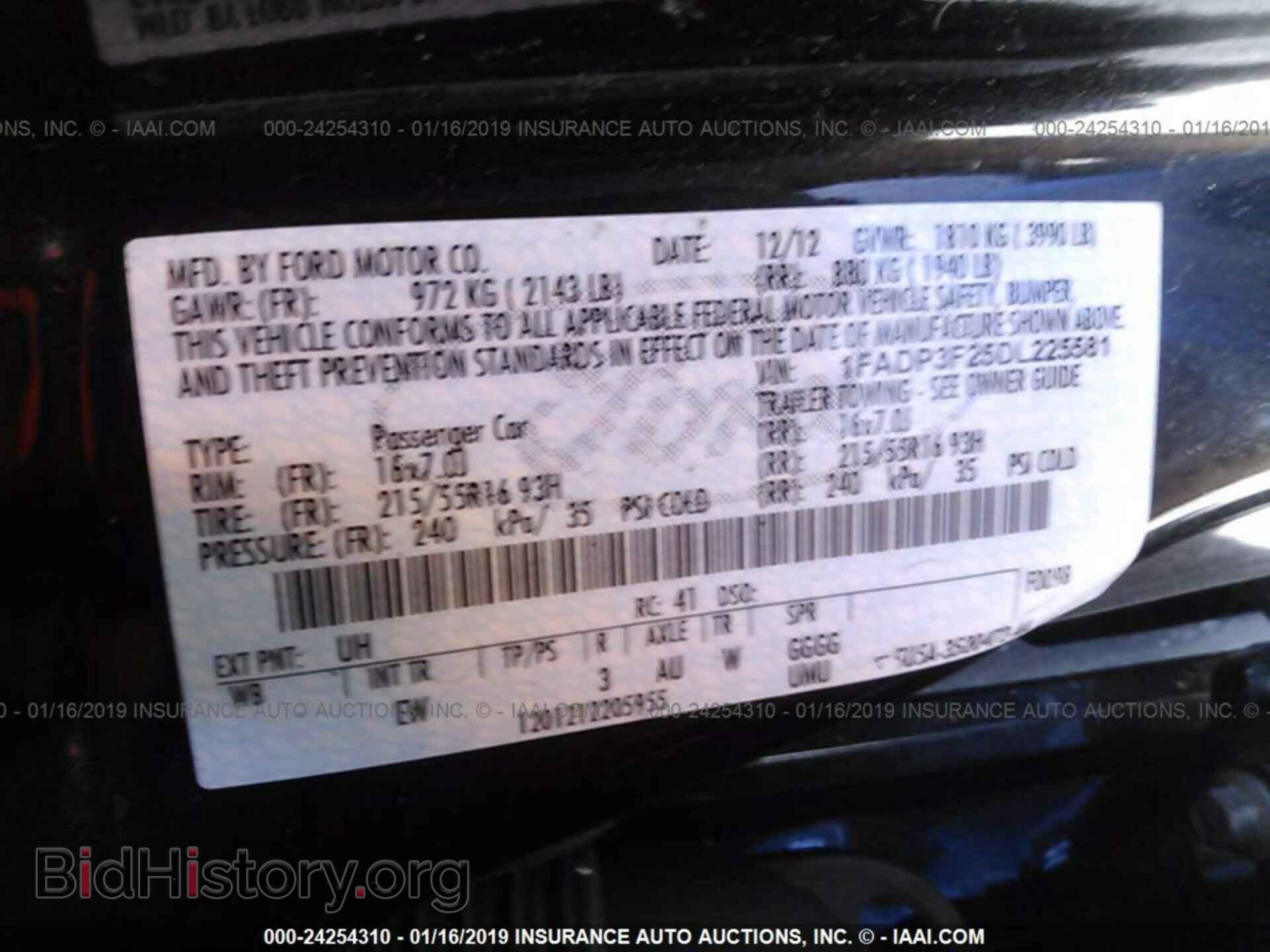 2013 FORD FOCUS - VIN: 1FADP3F25DL225581 - Фото 9
