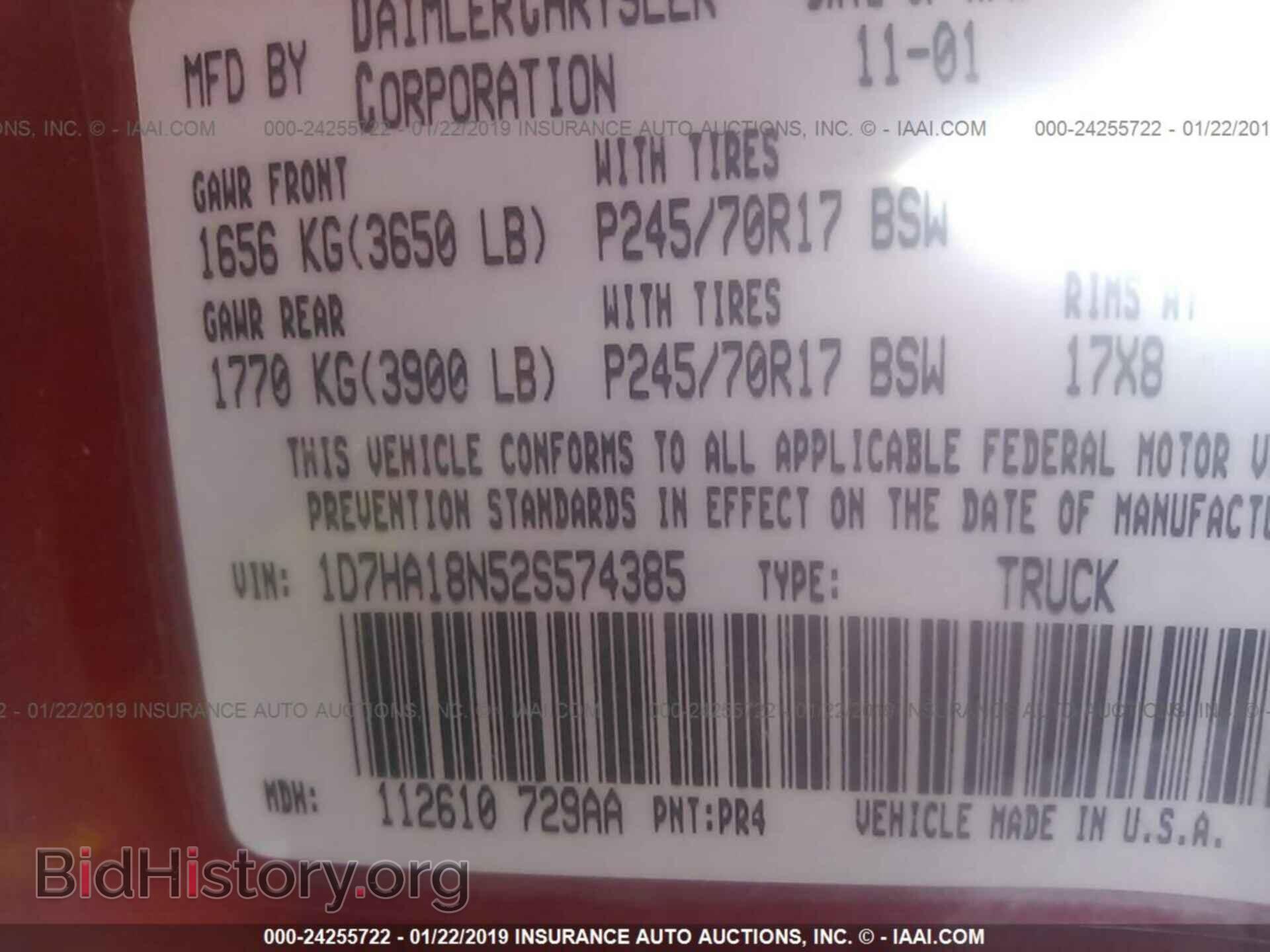 2002 DODGE RAM 1500 - VIN: 1D7HA18N52S574385 - Photo 9