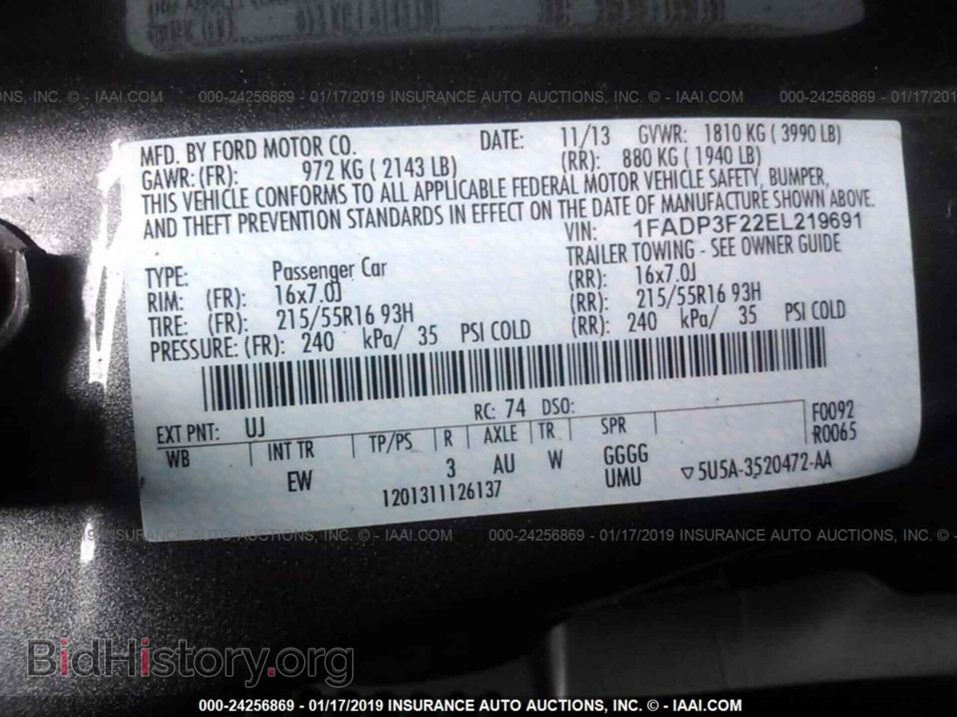 2014 FORD FOCUS - VIN: 1FADP3F22EL219691 - Photo 9