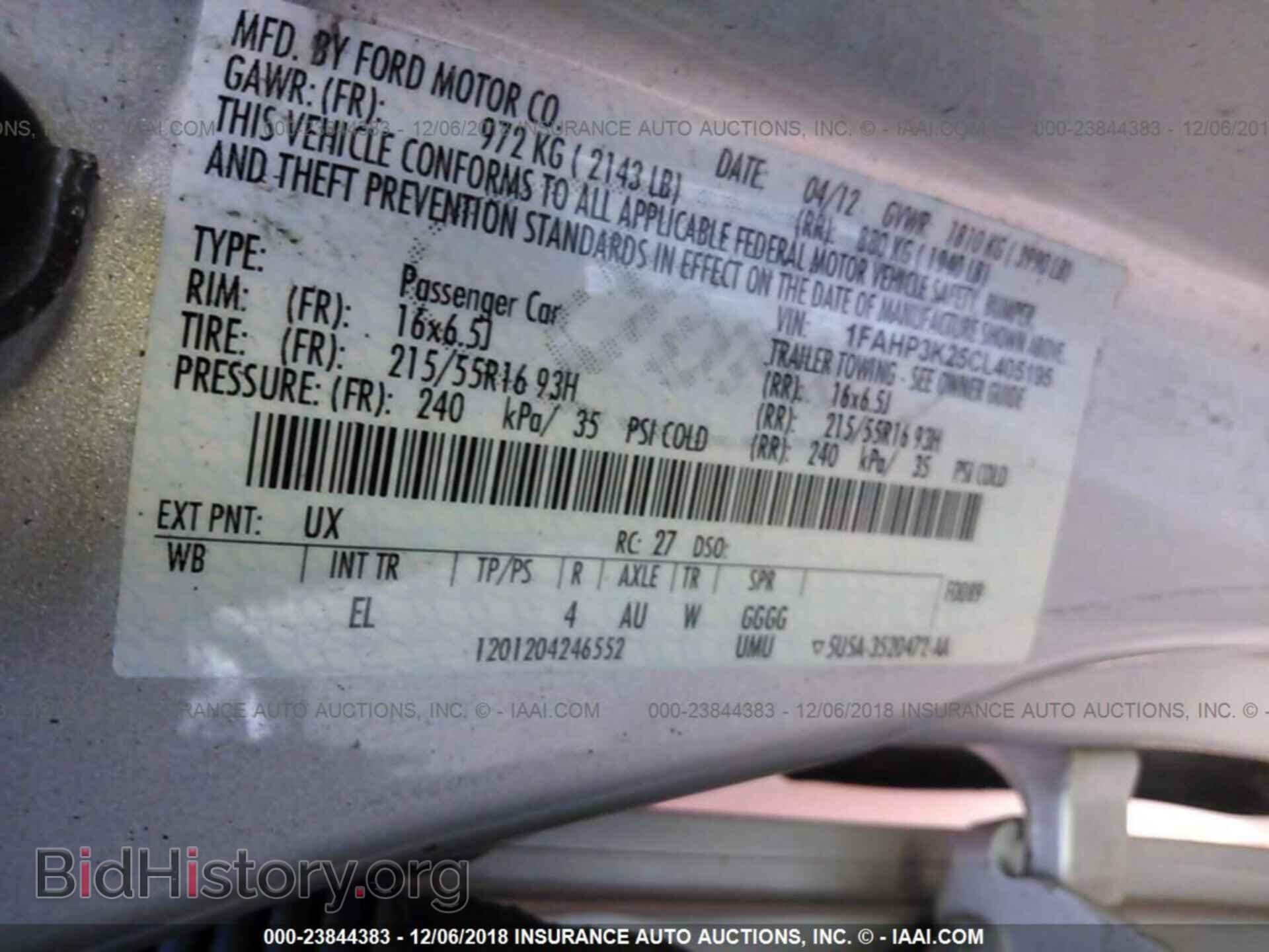 2012 FORD FOCUS - VIN: 1FAHP3K25CL405195 - Фото 9