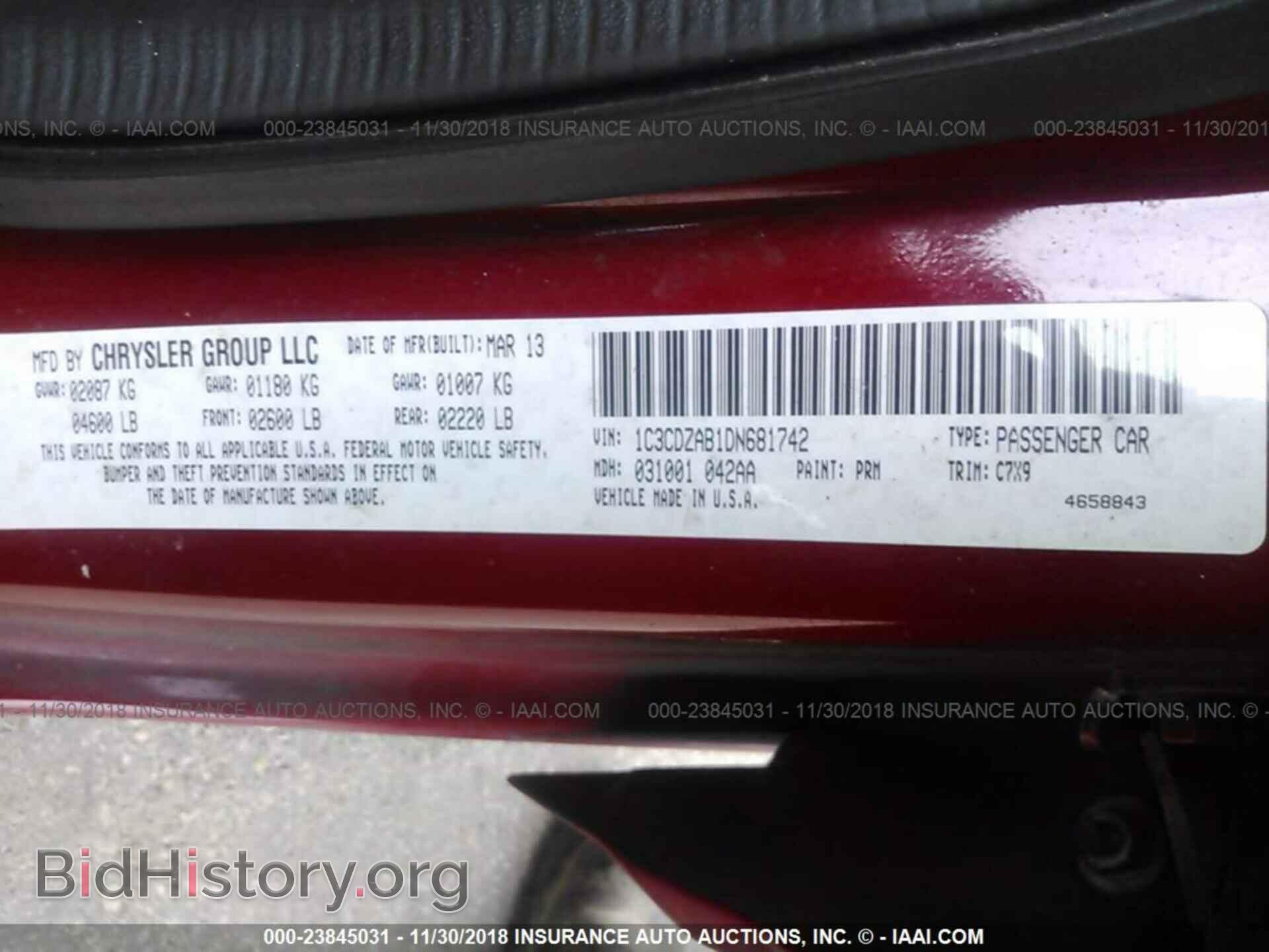 2013 DODGE AVENGER - VIN: 1C3CDZAB1DN681742 - Фото 9