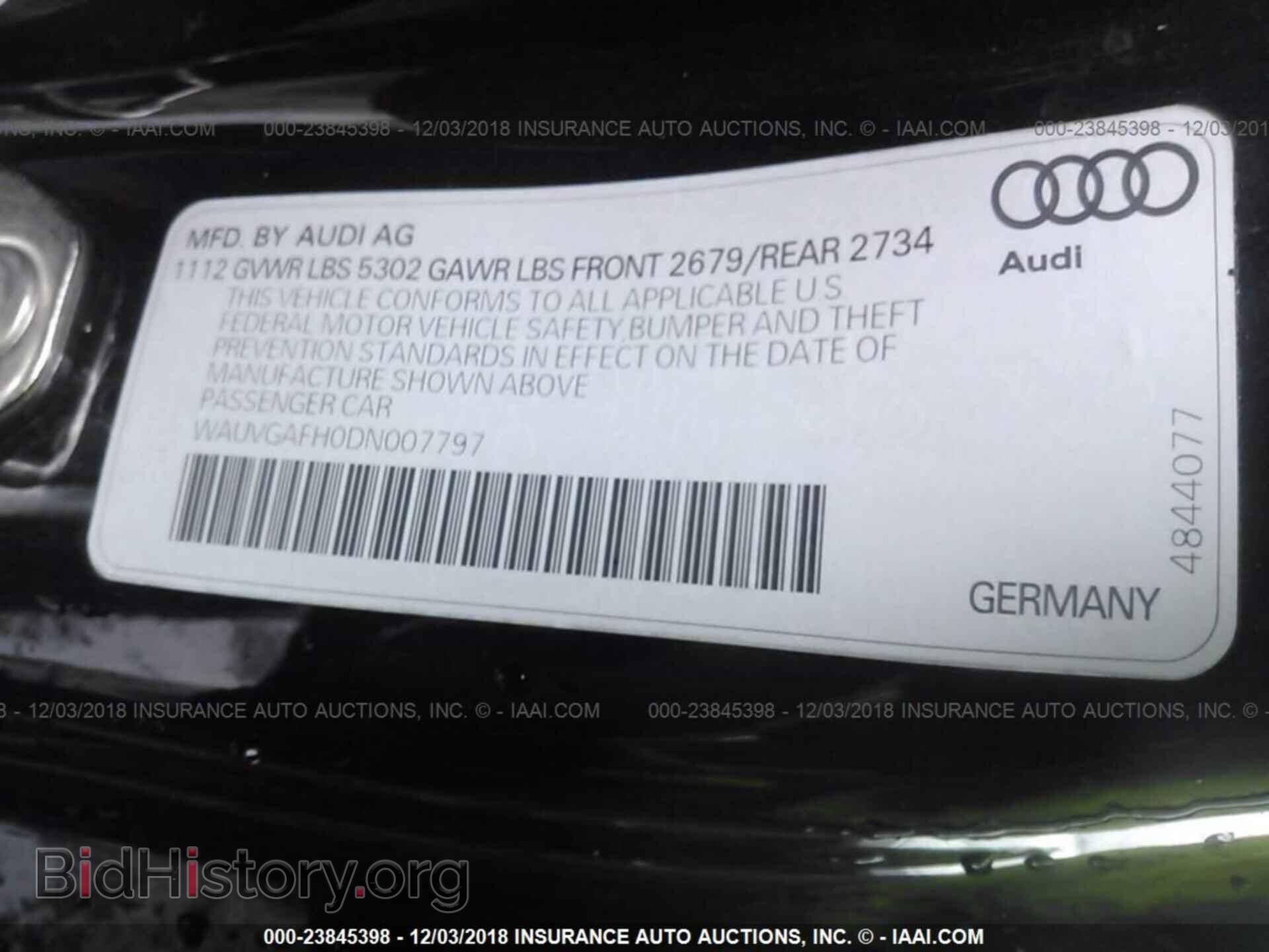 2013 AUDI S5 - VIN: WAUVGAFH0DN007797 - Фото 9
