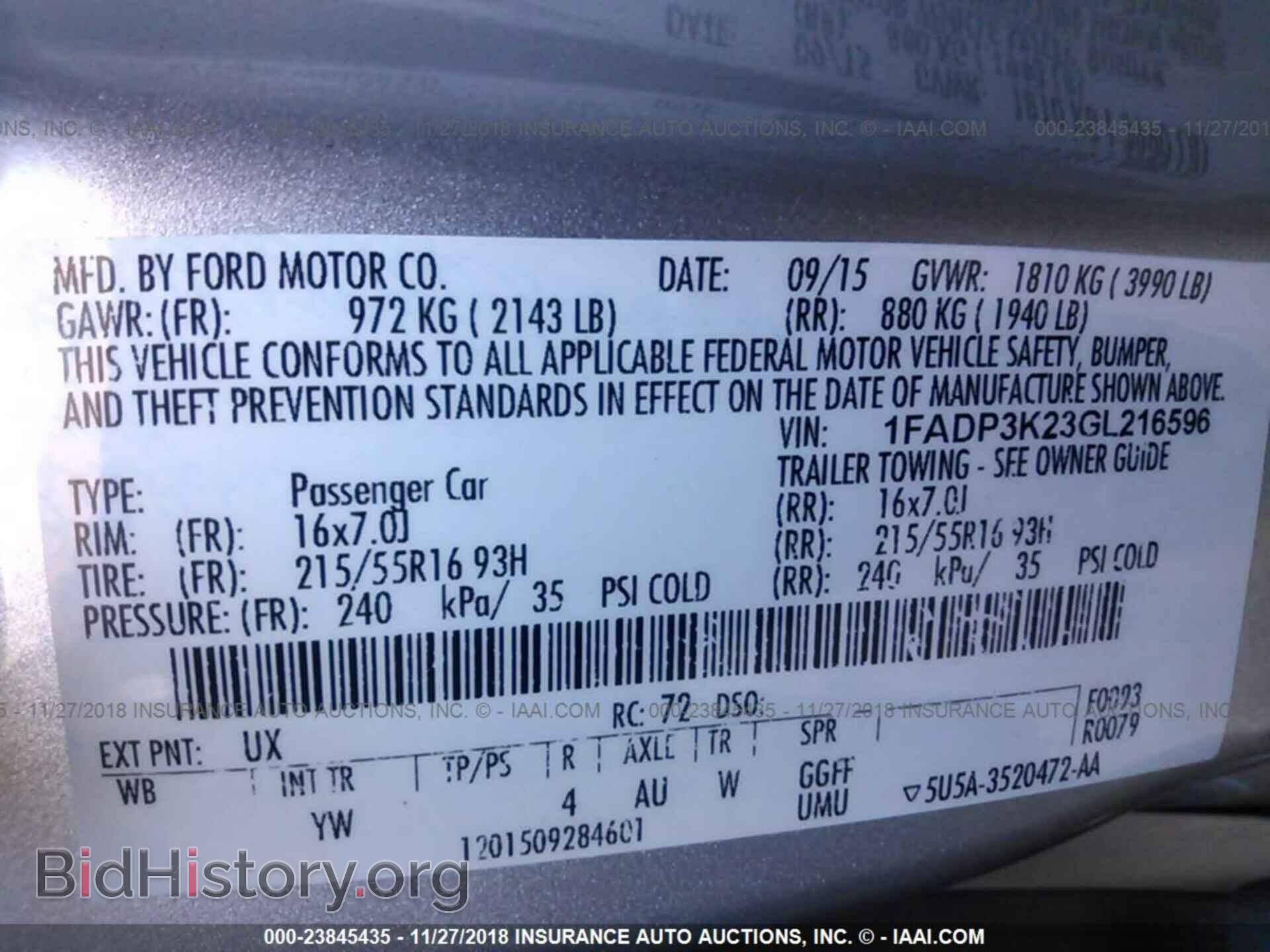 2016 FORD FOCUS - VIN: 1FADP3K23GL216596 - Photo 9