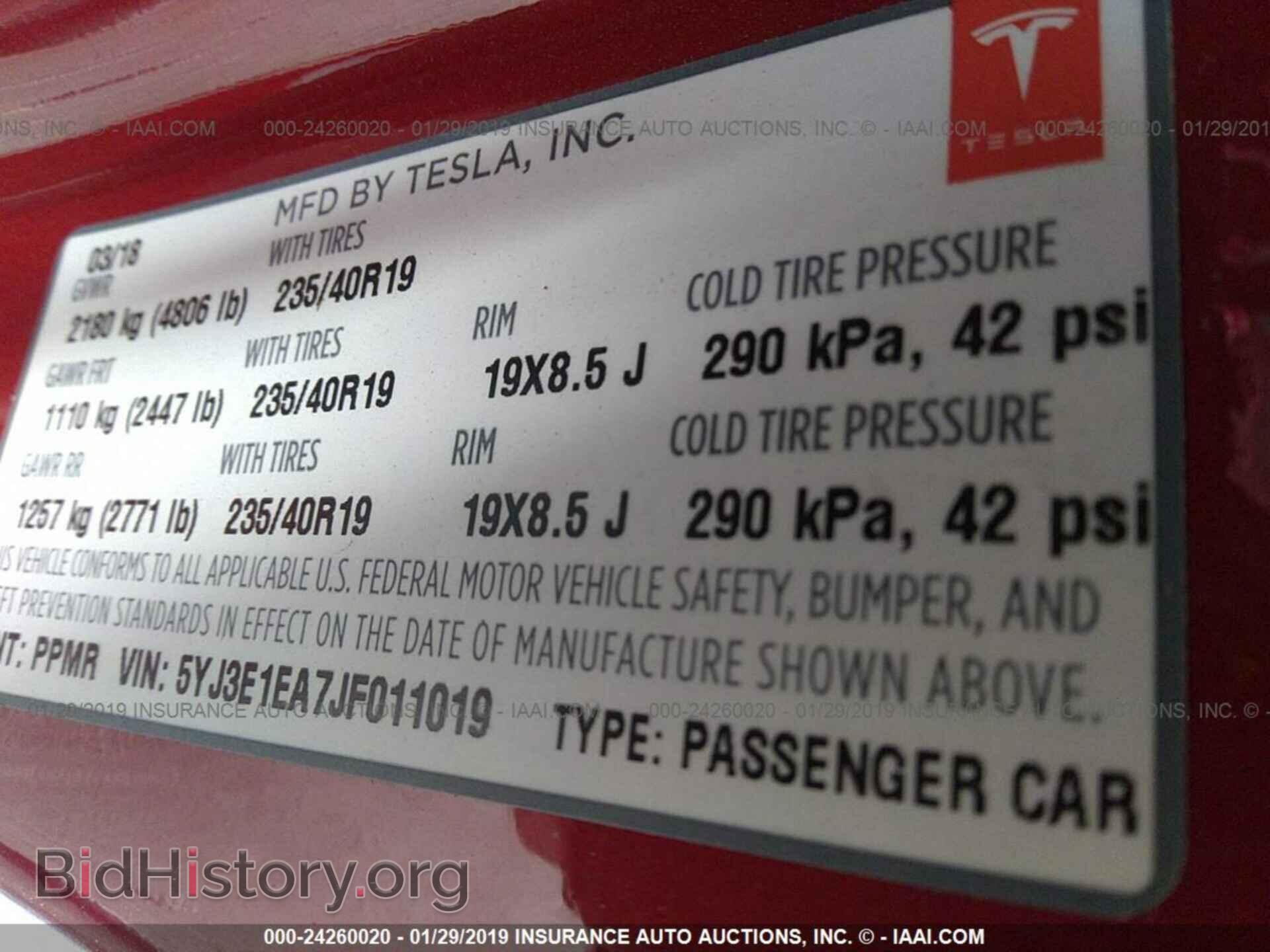 2018 TESLA MODEL 3 - VIN: 5YJ3E1EA7JF011019 - Photo 9