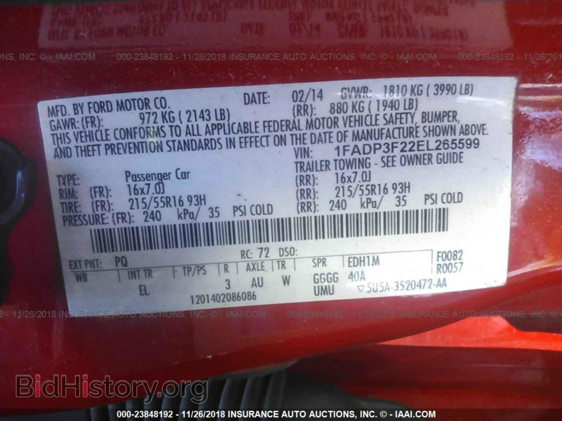 2014 FORD FOCUS - VIN: 1FADP3F22EL265599 - Photo 9