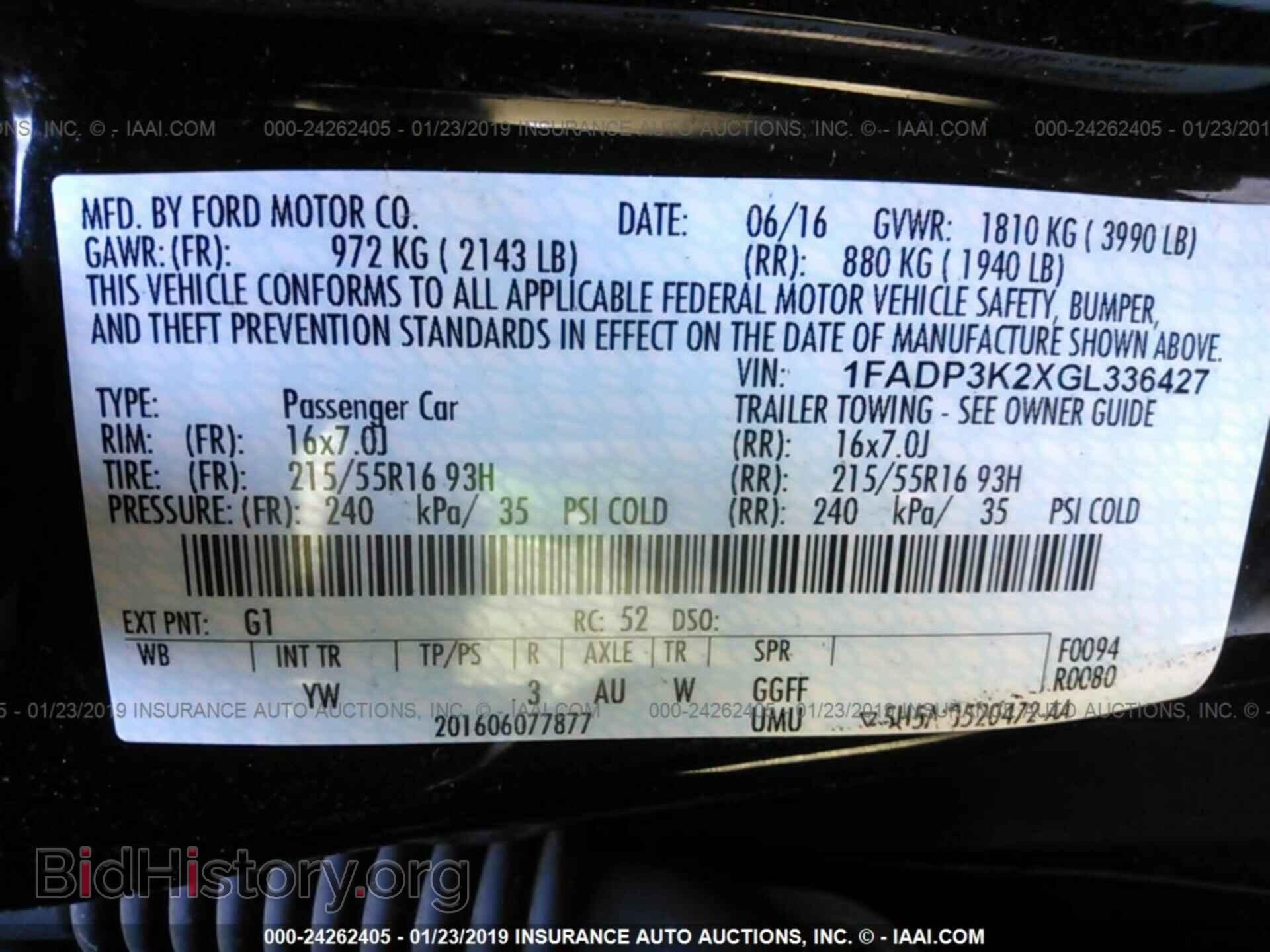 2016 FORD FOCUS - VIN: 1FADP3K2XGL336427 - Фото 9